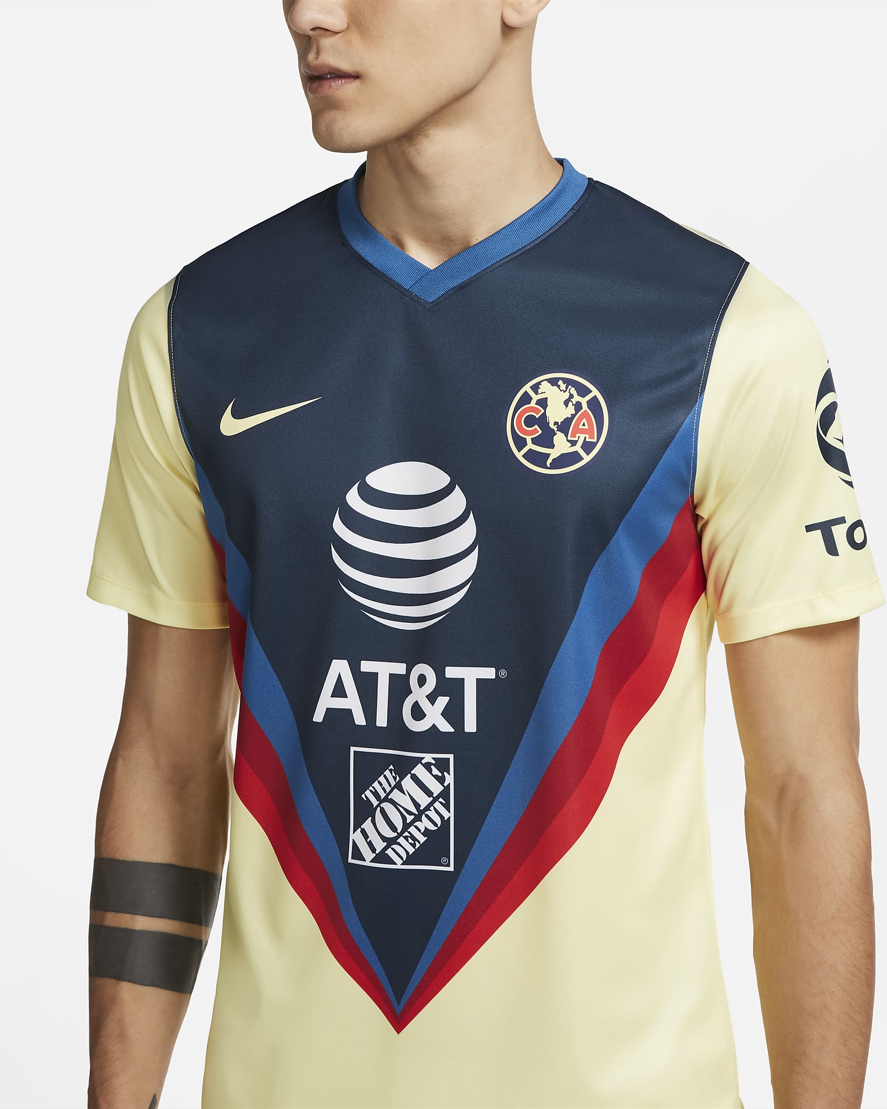 Club America Fan Stadium Home Jersey Men's - CD4294-707-NIKE by Nike | Available at Niky's Sports