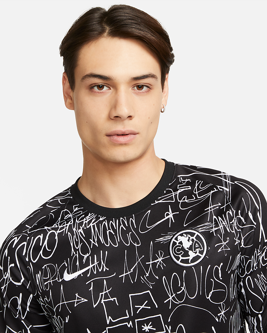 nike men's club america black pre match jersey