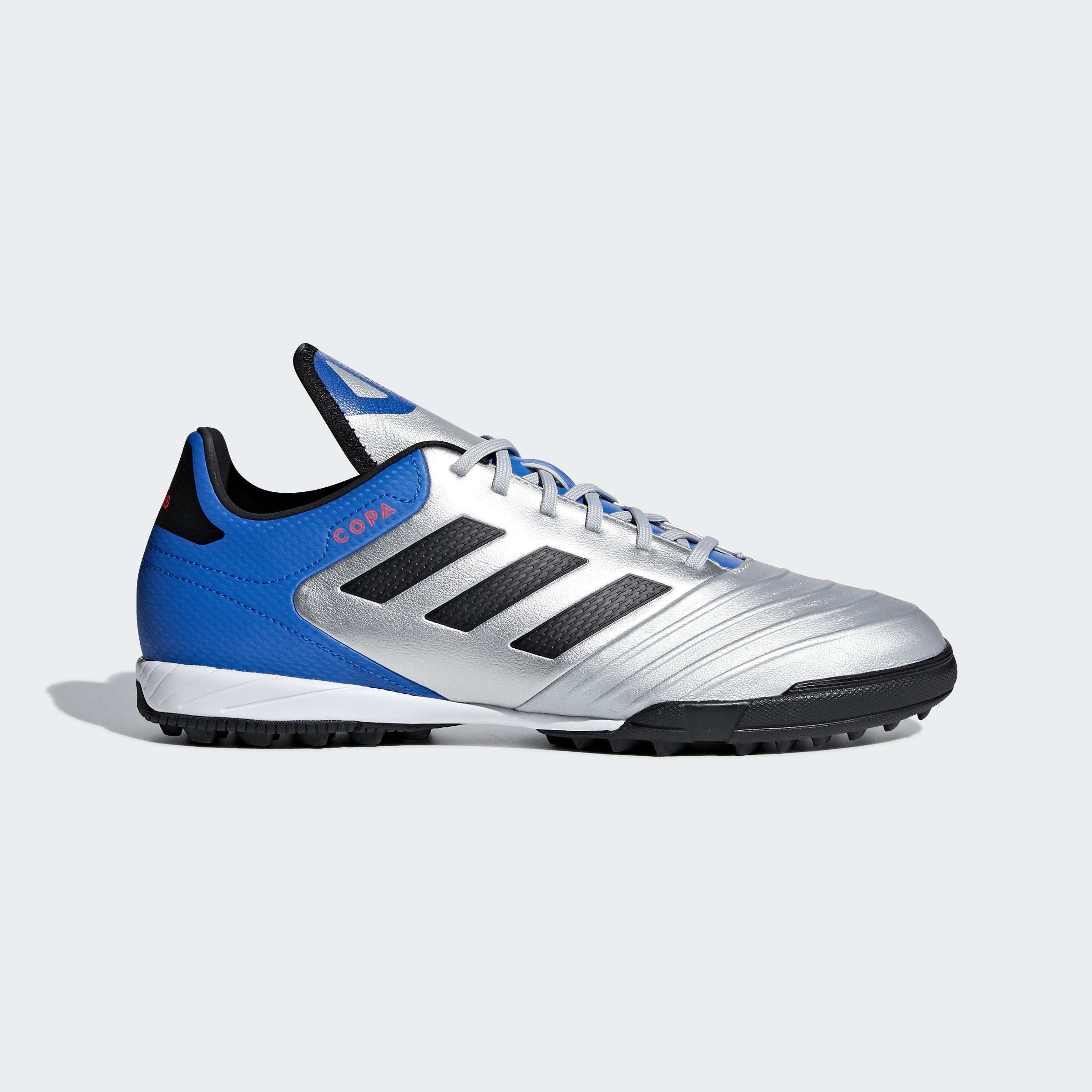 Men s Copa Tango 18.3 TF Soccer Shoes Silver Black Blue