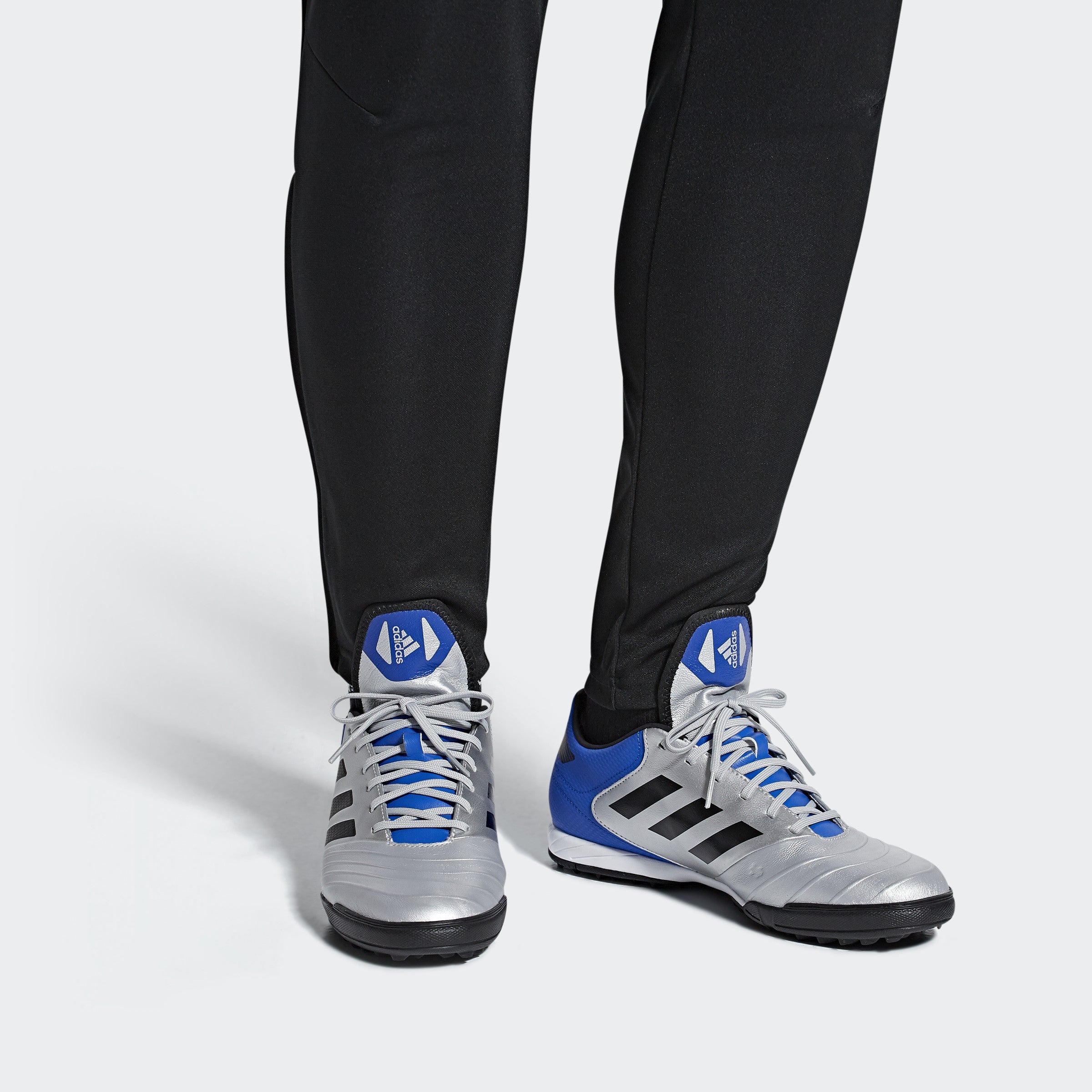 Men's Copa Tango 18.3 TF Soccer Shoes - Silver/Black/Blue