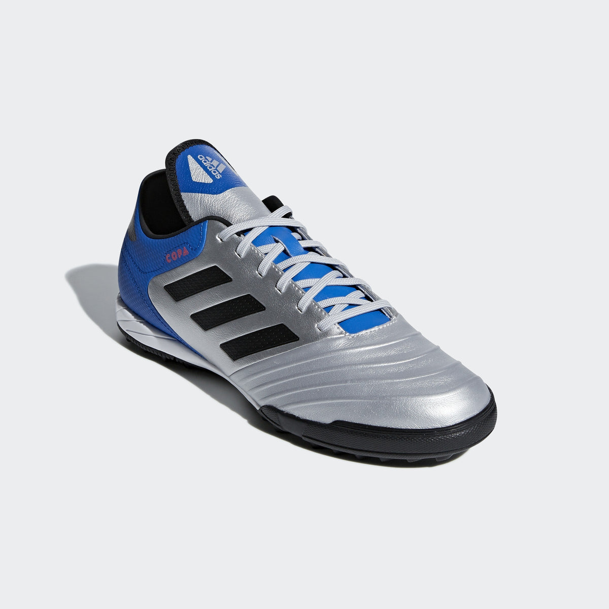 profesional novia Satisfacer Men's Copa Tango 18.3 TF Soccer Shoes - Silver/Black/Blue