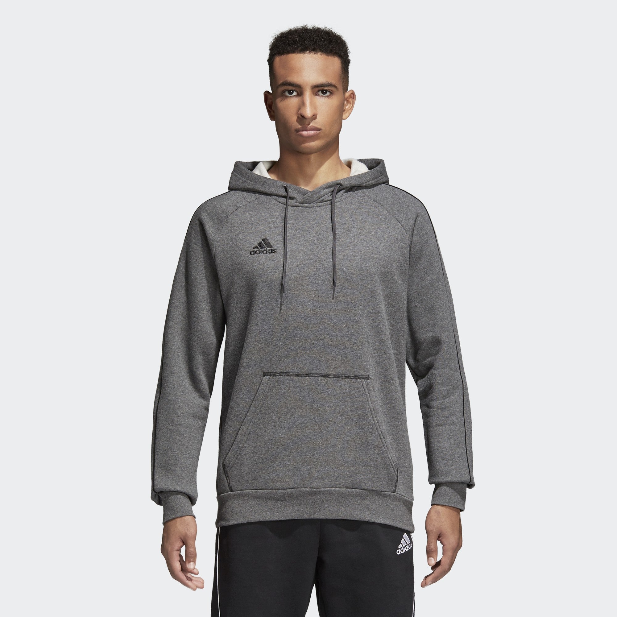 Men s Core 18 Hoodie Dark Grey Heather Black