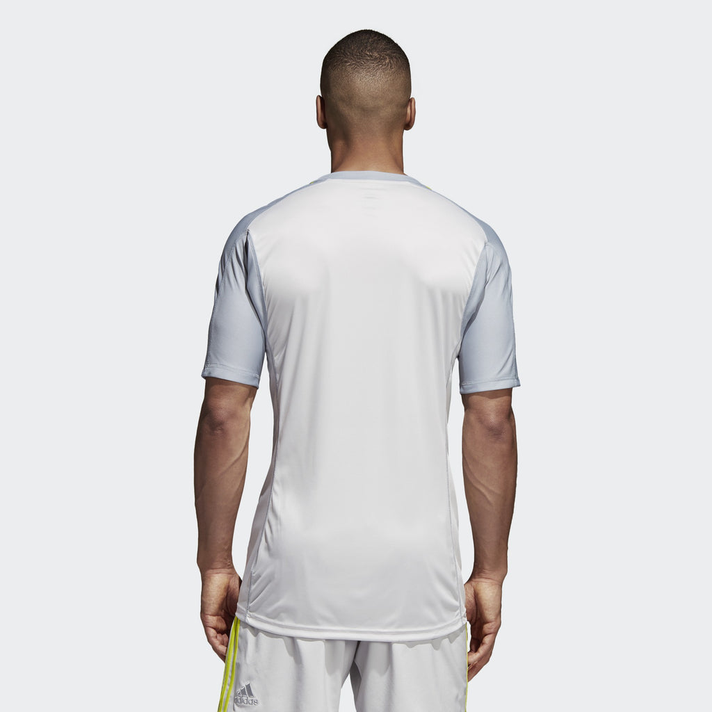Men's AdiPro 18 Goalkeeper Jersey - Grey/Solar Yellow - CV6361-ADIDAS by Adidas | Available at Niky's Sports