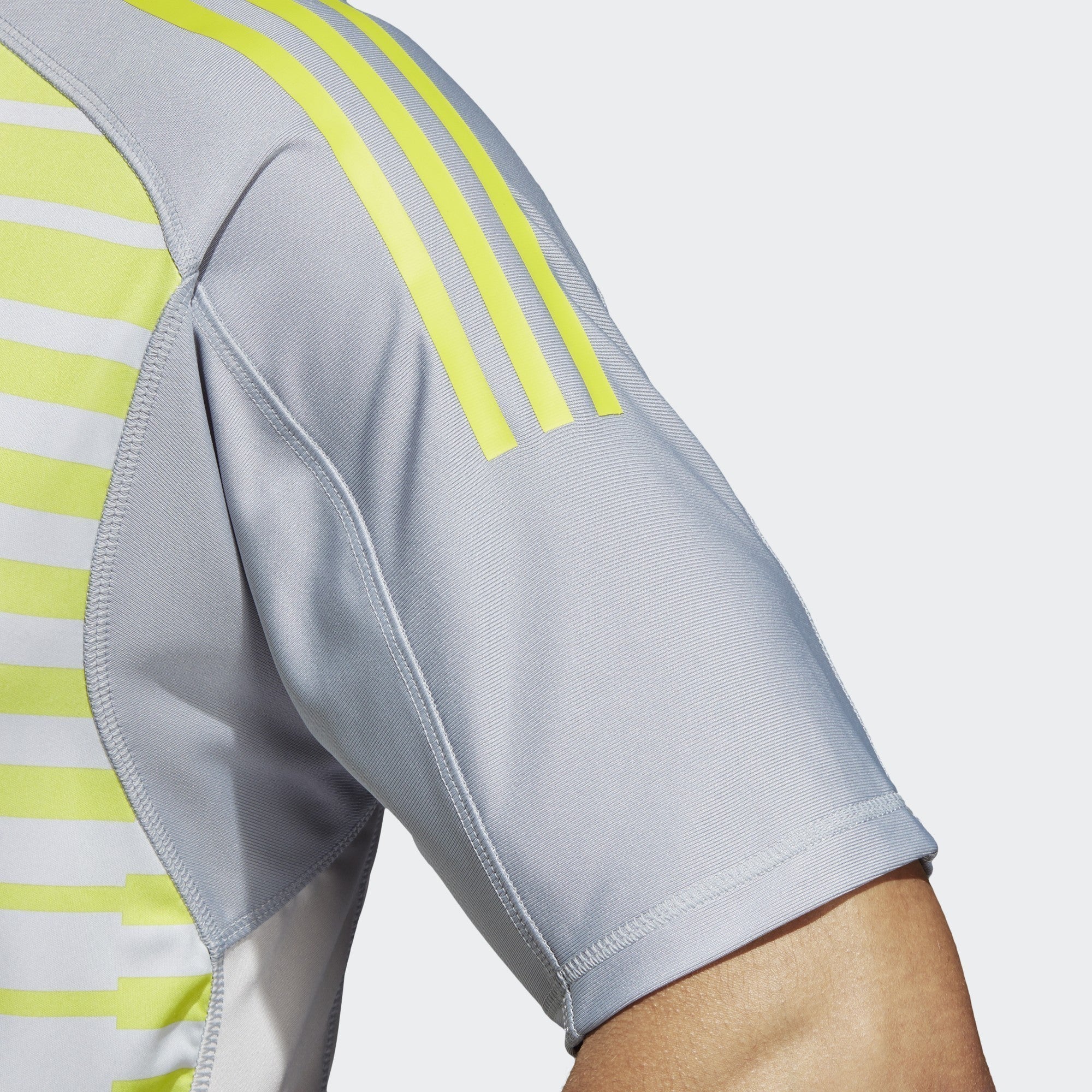 Men's AdiPro 18 Goalkeeper Jersey - Grey/Solar Yellow
