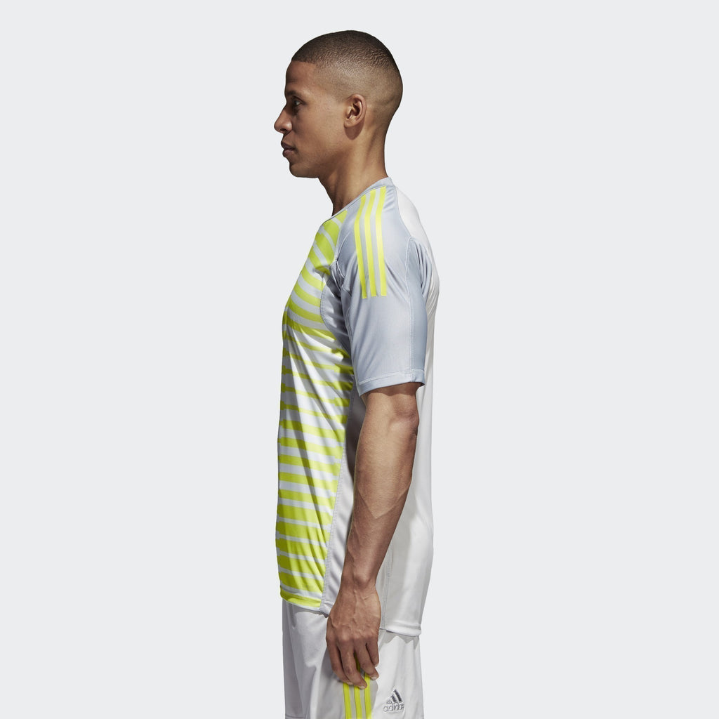 Men's AdiPro 18 Goalkeeper Jersey - Grey/Solar Yellow - CV6361-ADIDAS by Adidas | Available at Niky's Sports