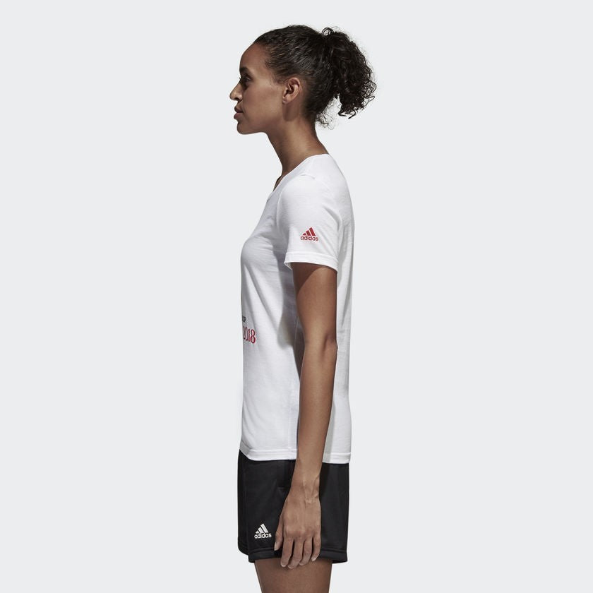 Women's Fifa World Cup Emblem Tee - White - CW2081-ADIDAS by Adidas | Available at Niky's Sports