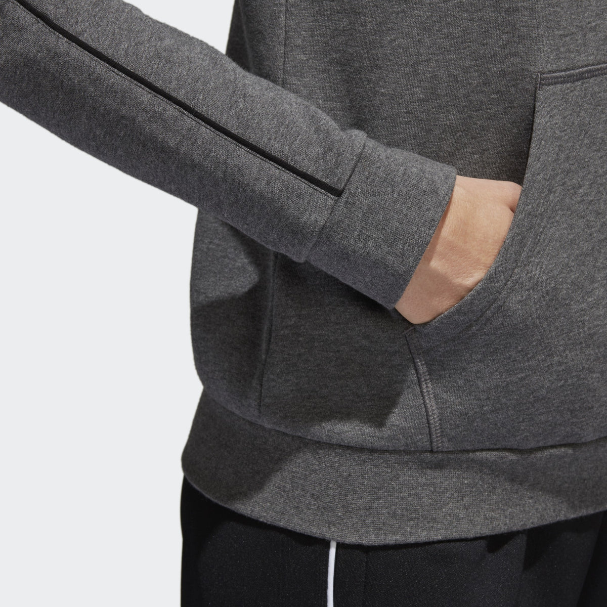 Women's Condivo 18 Hoodie - Dark Grey Heather/Black - CY8262-ADIDAS by Adidas | Available at Niky's Sports