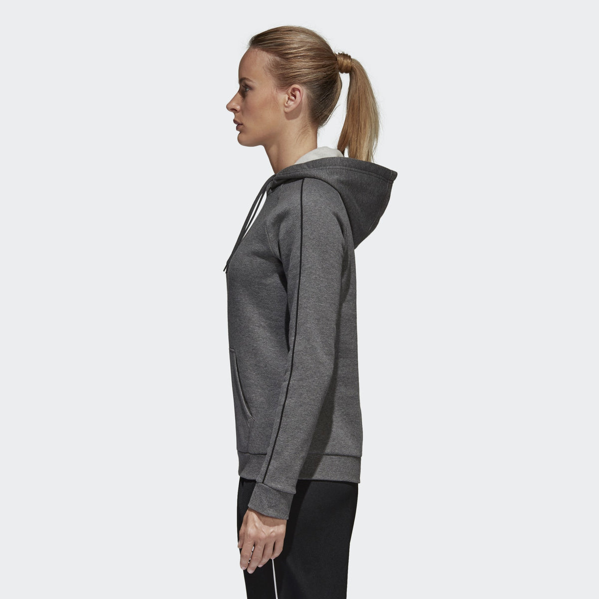 Women's Condivo 18 Hoodie - Dark Grey Heather/Black - CY8262-ADIDAS by Adidas | Available at Niky's Sports
