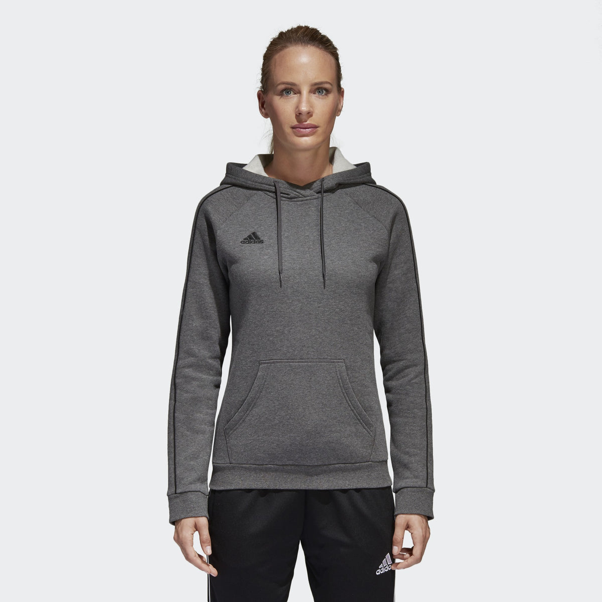 Women's Condivo 18 Hoodie - Dark Grey Heather/Black - CY8262-ADIDAS by Adidas | Available at Niky's Sports