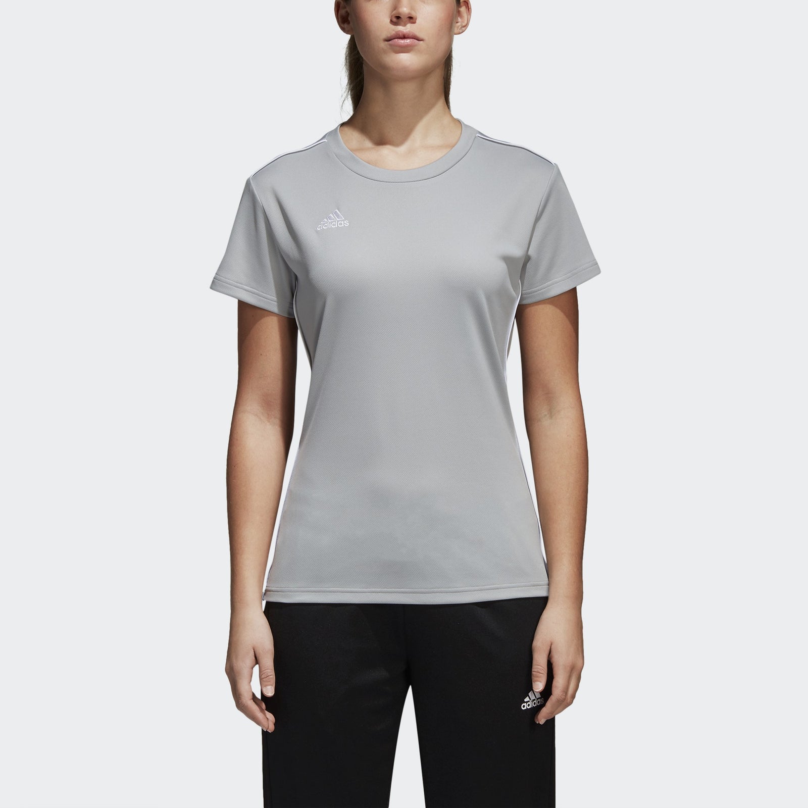 adidas Women's Core 18 Training Jersey - Stone/White - CY8269-ADIDAS by Adidas | Available at Niky's Sports