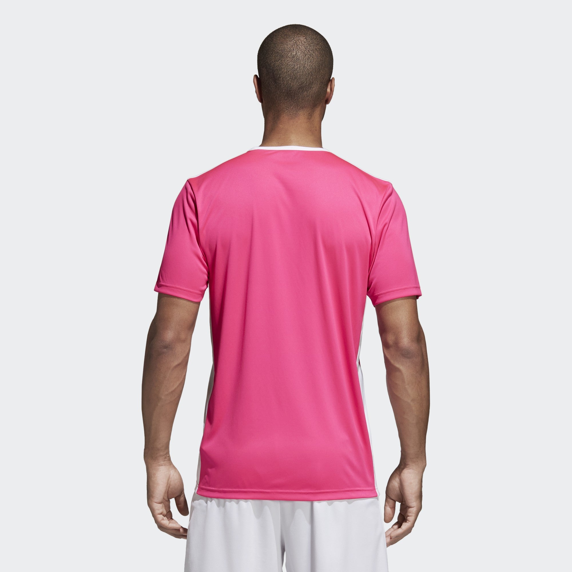 Entrada 18 Jersey Shock Pink/White Men's - CZ1070-ADIDAS by Adidas | Available at Niky's Sports