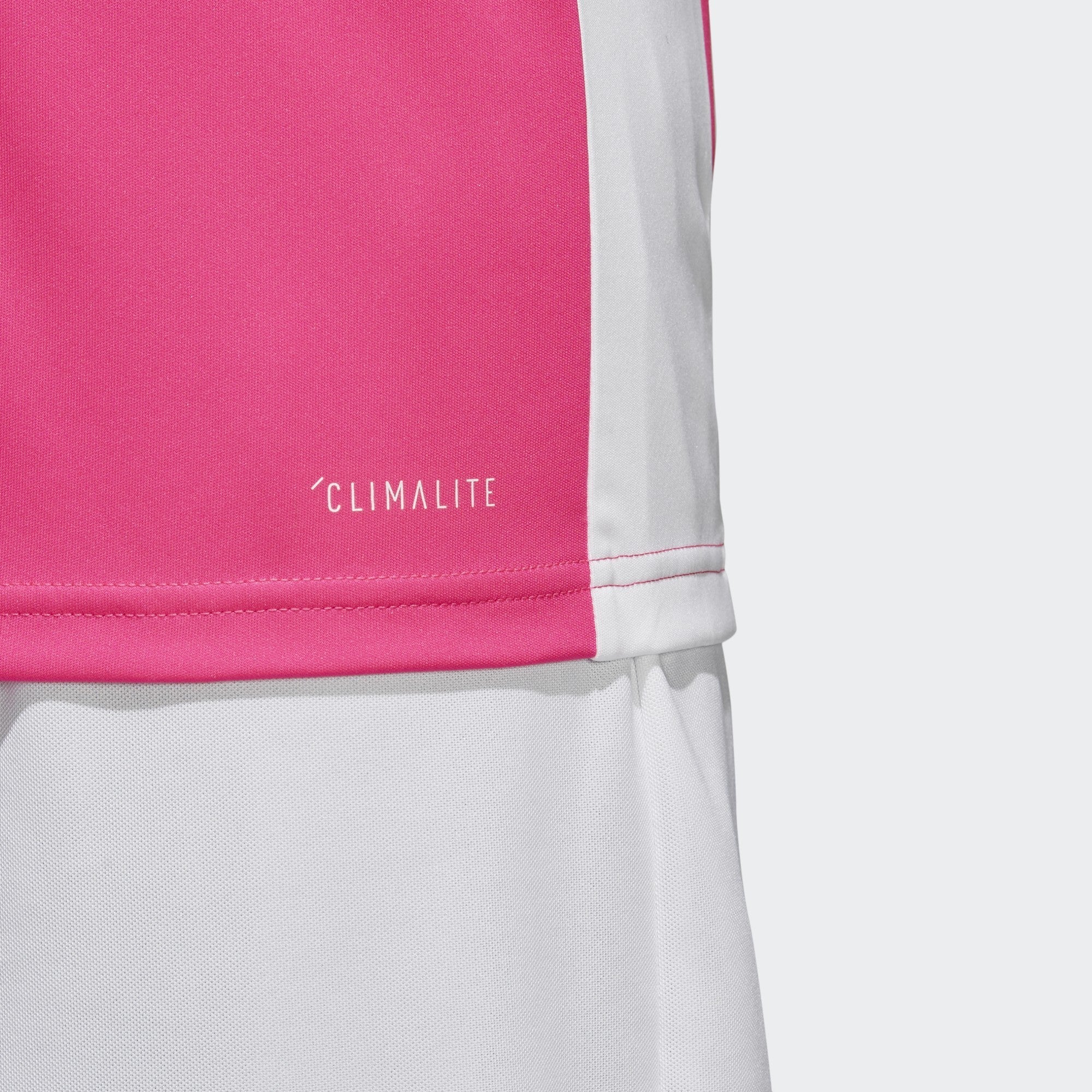 Entrada 18 Jersey Shock Pink/White Men's - CZ1070-ADIDAS by Adidas | Available at Niky's Sports