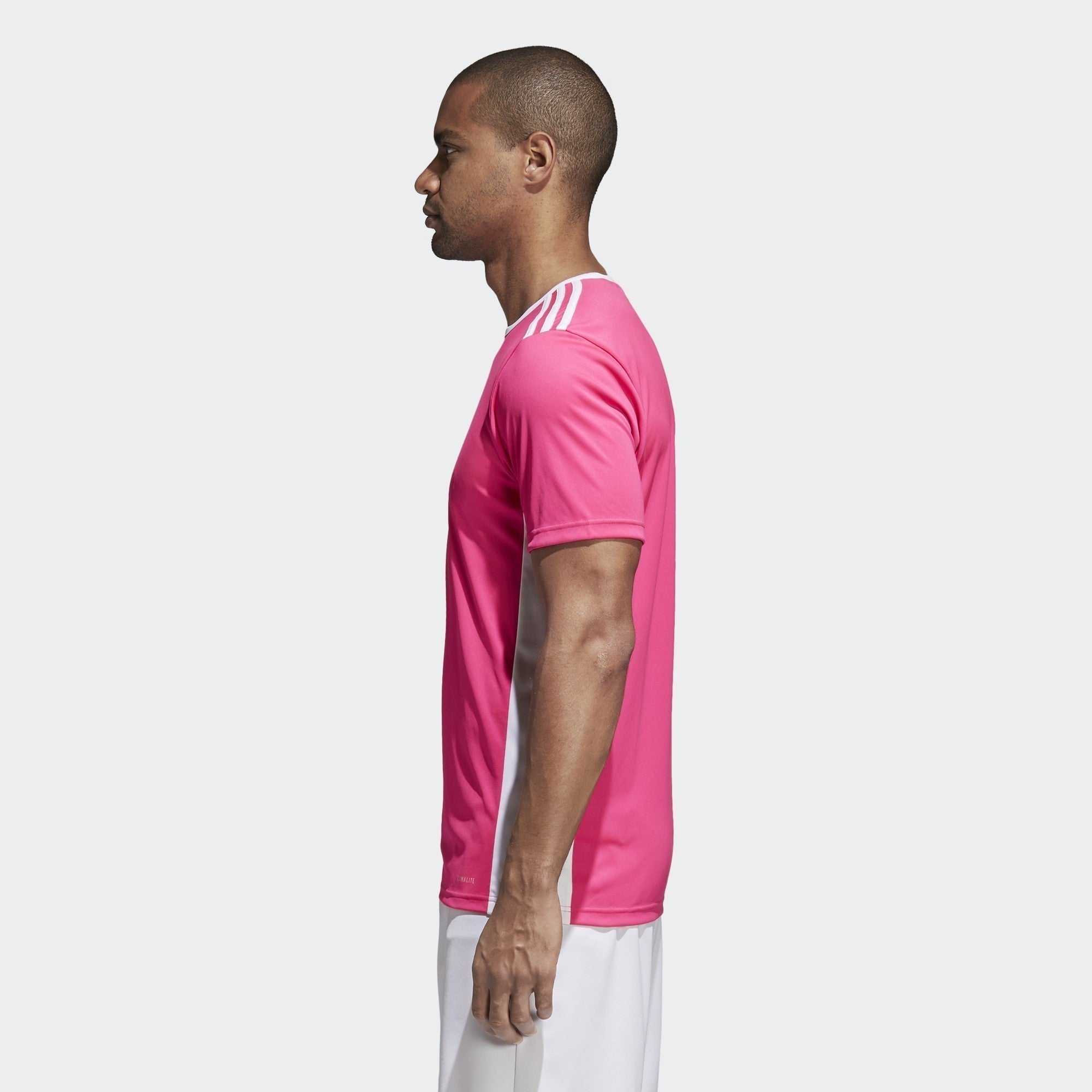 Entrada 18 Jersey Shock Pink/White Men's - CZ1070-ADIDAS by Adidas | Available at Niky's Sports