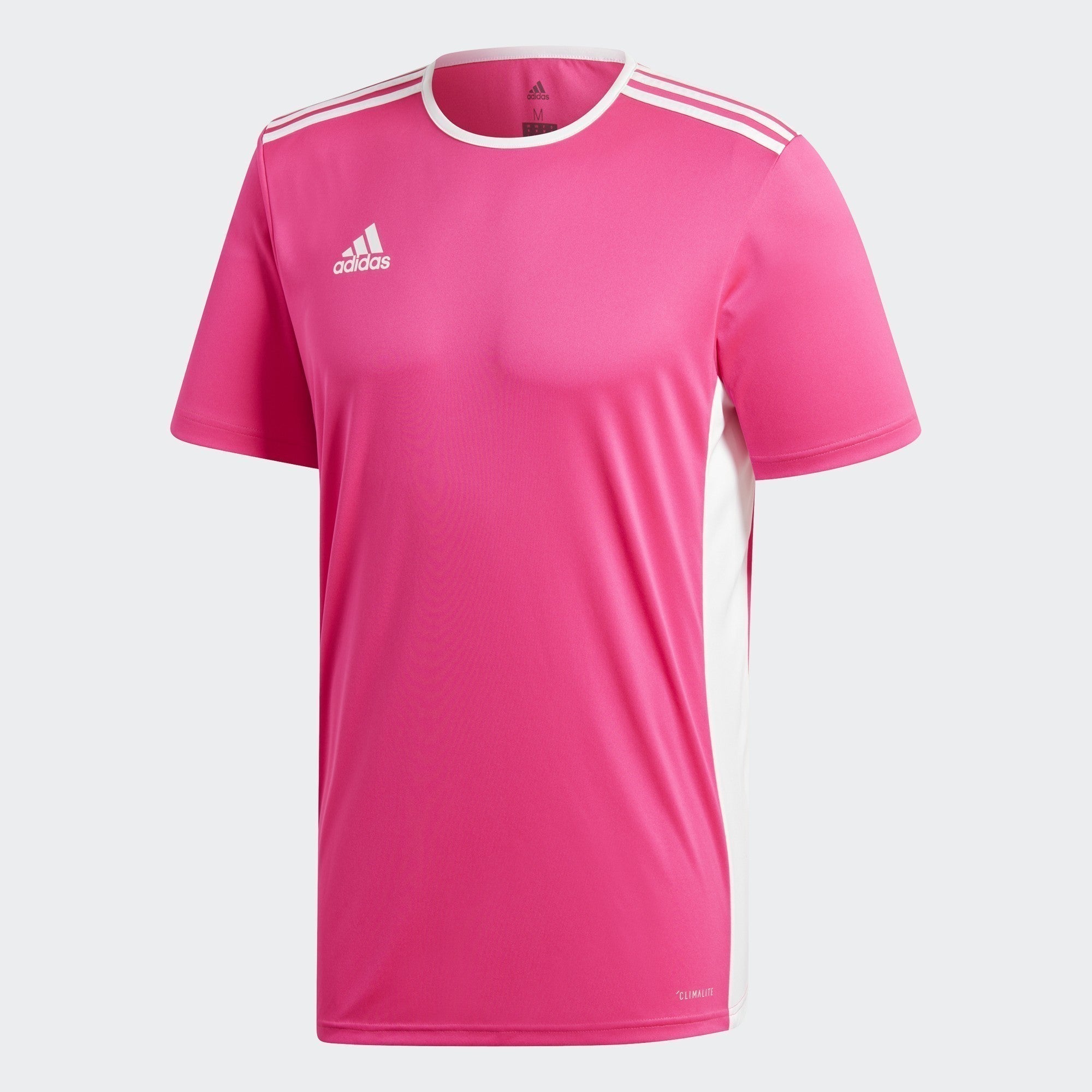 Entrada 18 Jersey Shock Pink/White Men's - CZ1070-ADIDAS by Adidas | Available at Niky's Sports