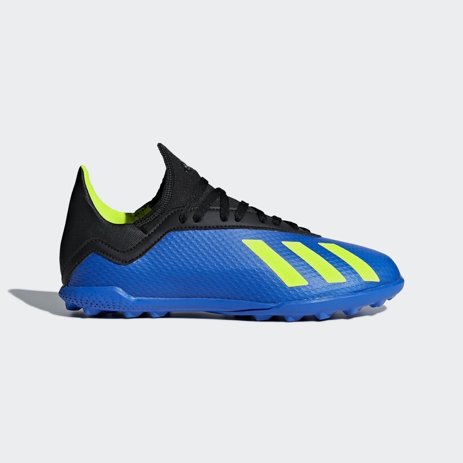 Kid's X Tango 18.3 Turf Soccer Shoes - Blue/Solar Yellow