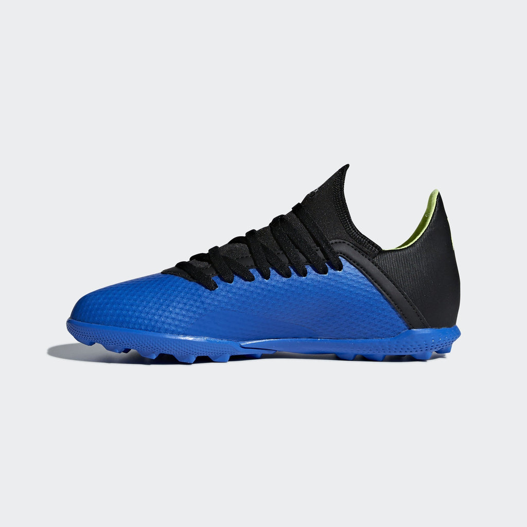 Kid's X Tango 18.3 Turf Soccer Shoes - Blue/Solar Yellow - DB2422-ADIDAS by Adidas | Available at Niky's Sports