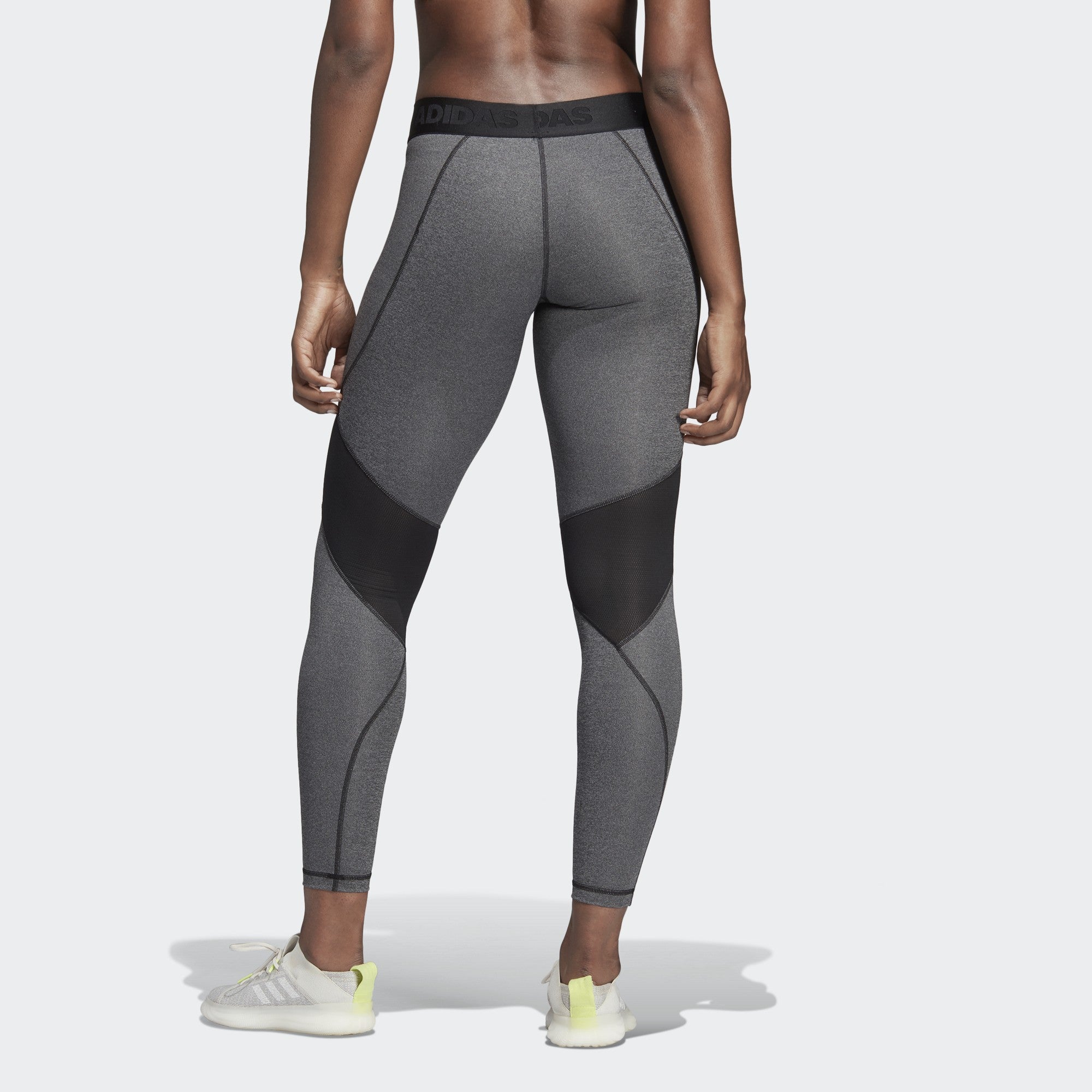 Women's Alphaskin Sport Tights - Dark Grey Heather/Black - DH4462-ADIDAS by Adidas | Available at Niky's Sports