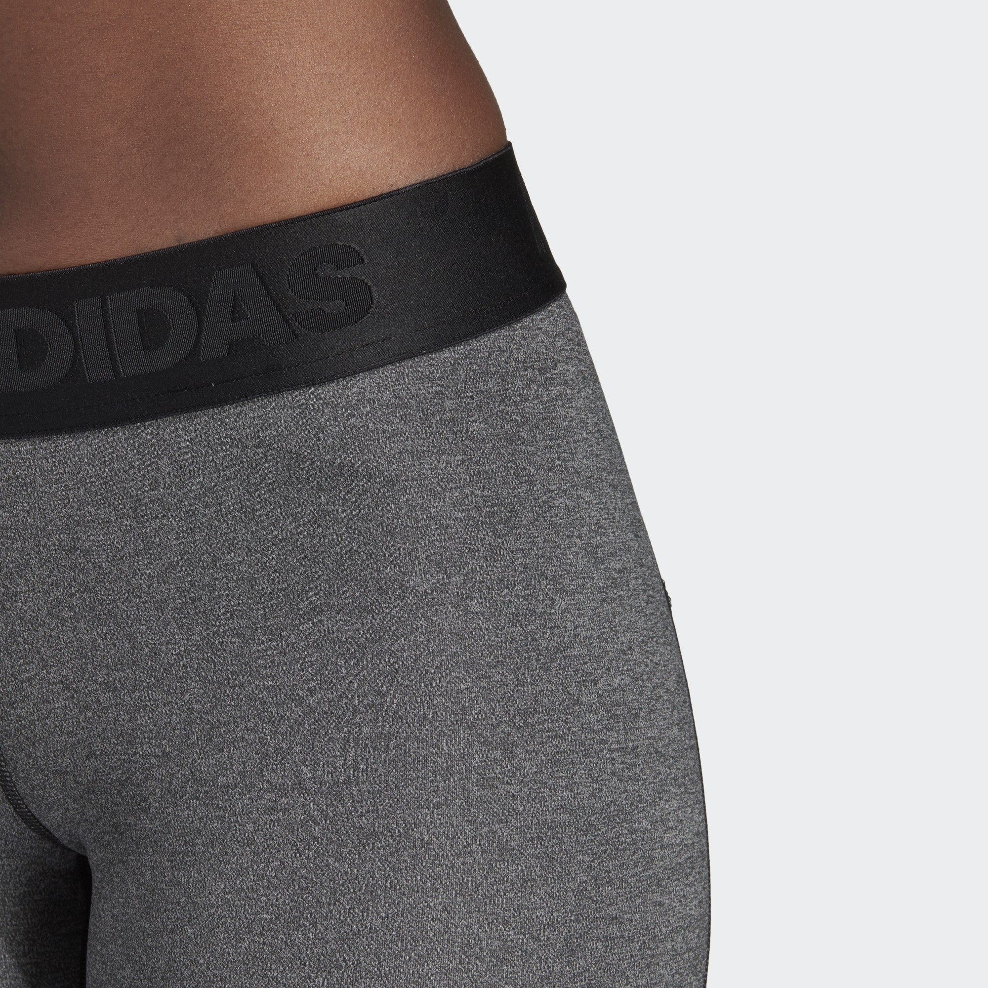Women's Alphaskin Sport Tights - Dark Grey Heather/Black - DH4462-ADIDAS by Adidas | Available at Niky's Sports
