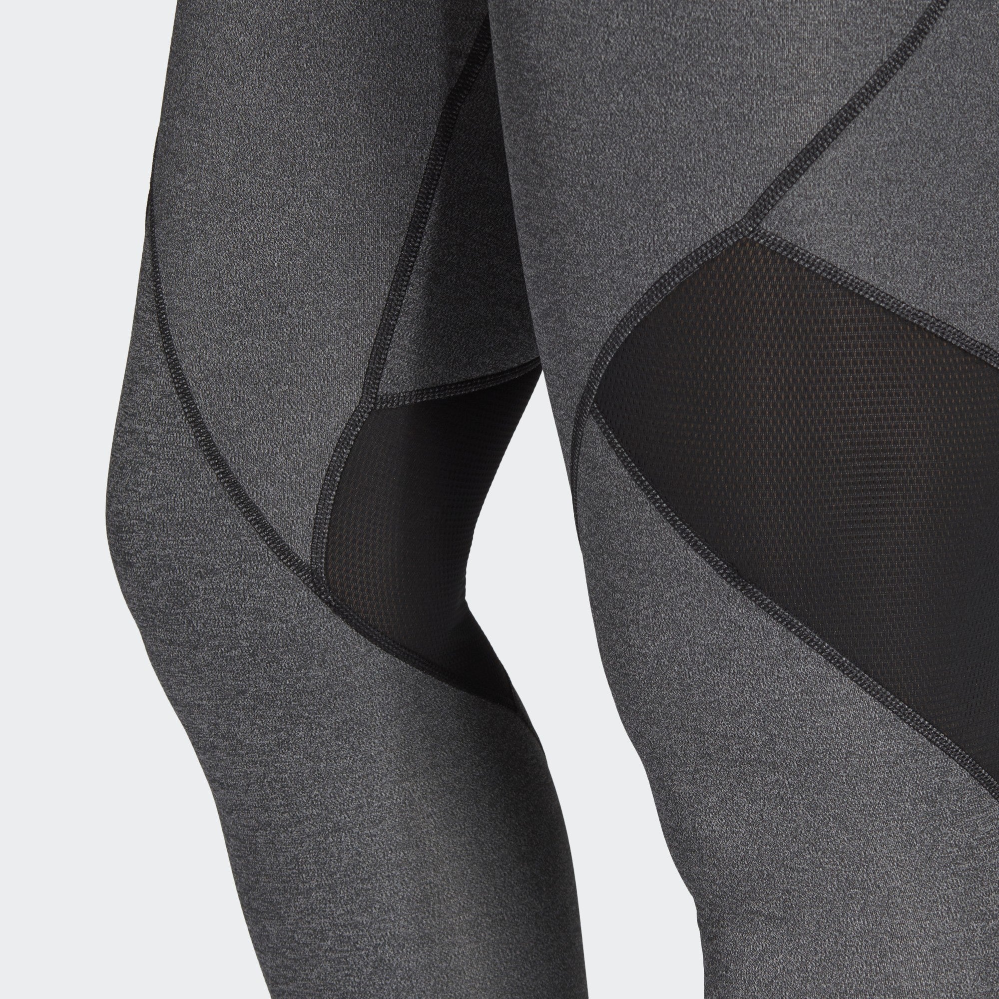 Women's Alphaskin Sport Tights - Dark Grey Heather/Black - DH4462-ADIDAS by Adidas | Available at Niky's Sports