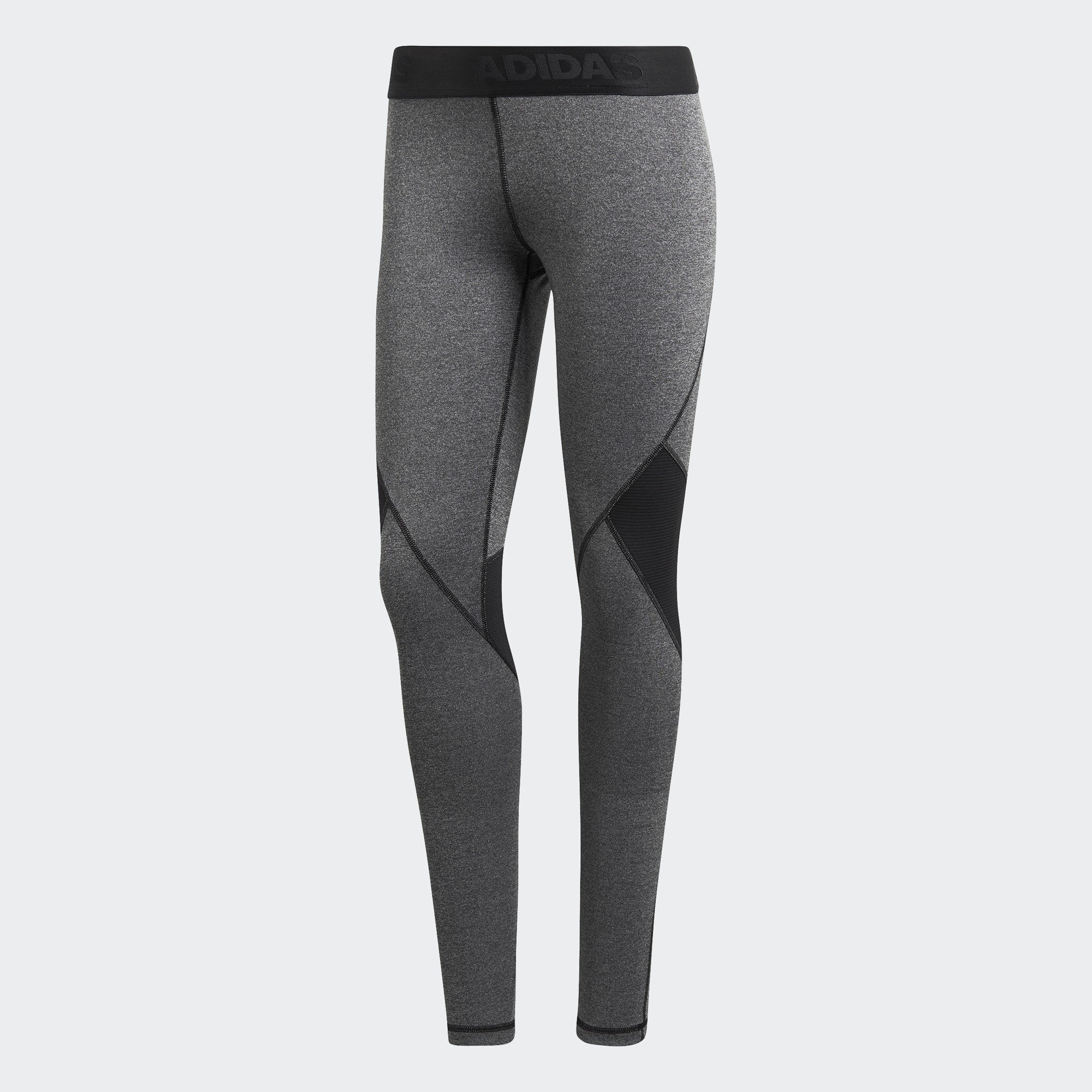Women's Alphaskin Sport Tights - Dark Grey Heather/Black - DH4462-ADIDAS by Adidas | Available at Niky's Sports