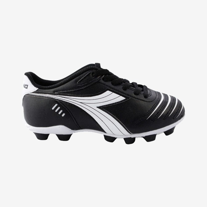 Kid's Cattura MD PU Soccer Cleats - Black/White - 716010-C641-DIADORA by Diadora | Available at Niky's Sports