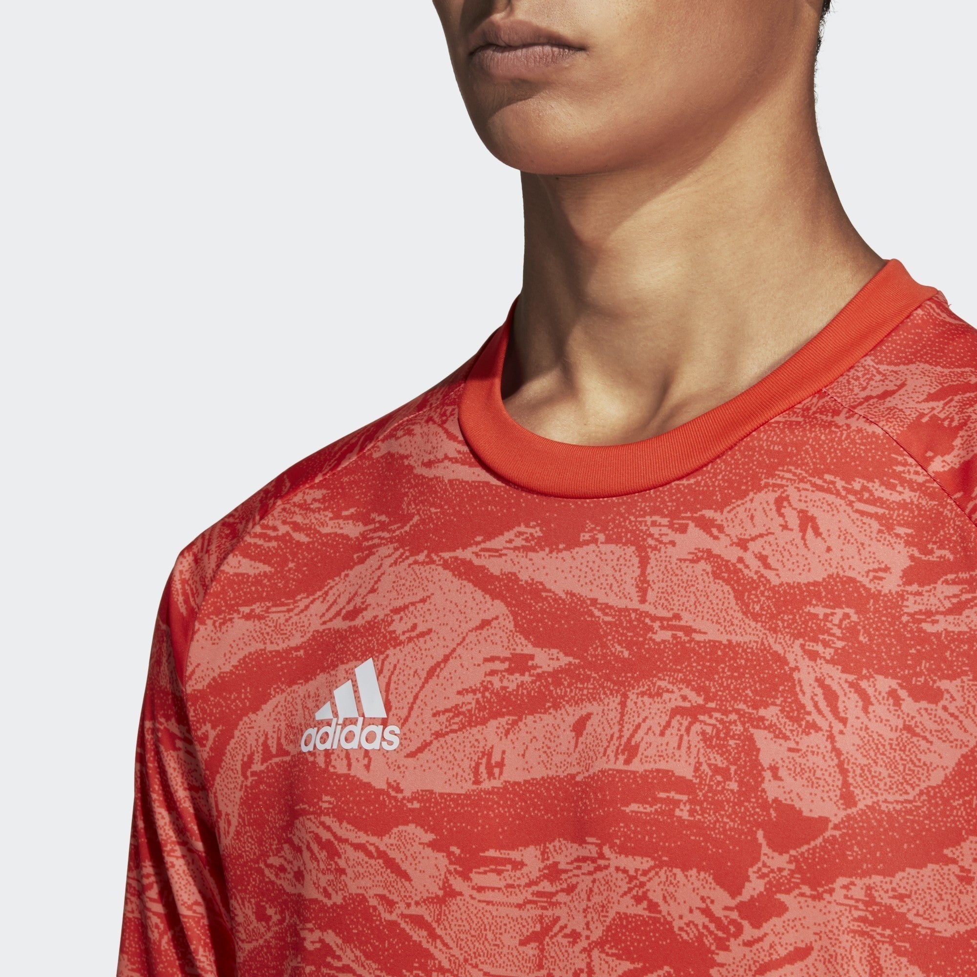Men's AdiPro 19 Goalkeeper Longsleeve Jersey - Solar Red - DP3136-ADIDAS by Adidas | Available at Niky's Sports