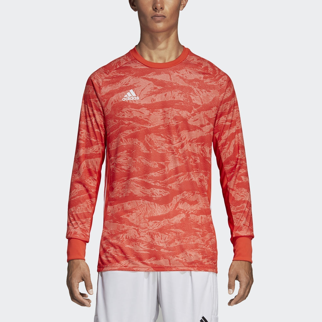 Men's AdiPro 19 Goalkeeper Longsleeve Jersey - Solar Red - DP3136-ADIDAS by Adidas | Available at Niky's Sports