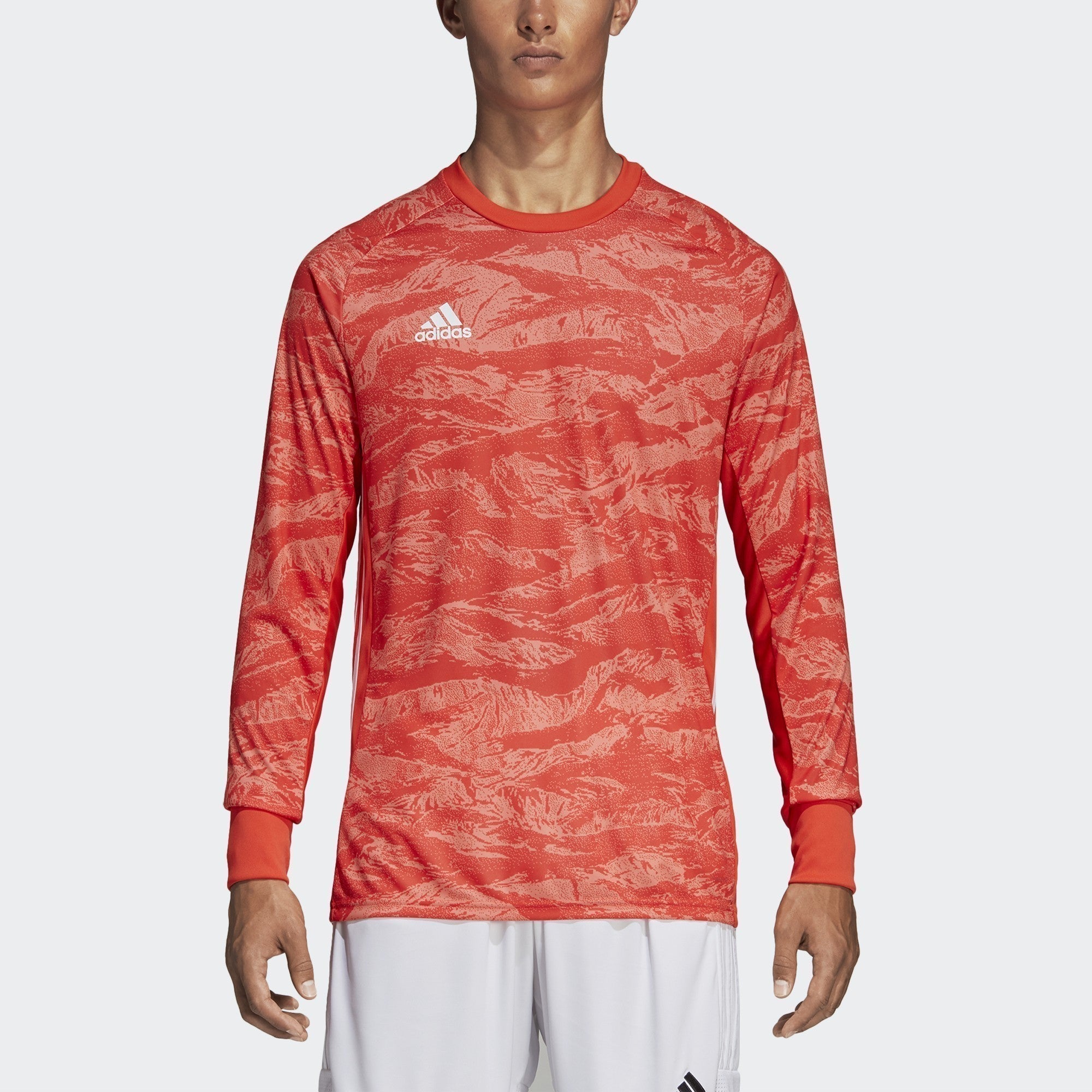 Men's AdiPro 19 Goalkeeper Longsleeve Jersey - Solar Red - DP3136-ADIDAS by Adidas | Available at Niky's Sports