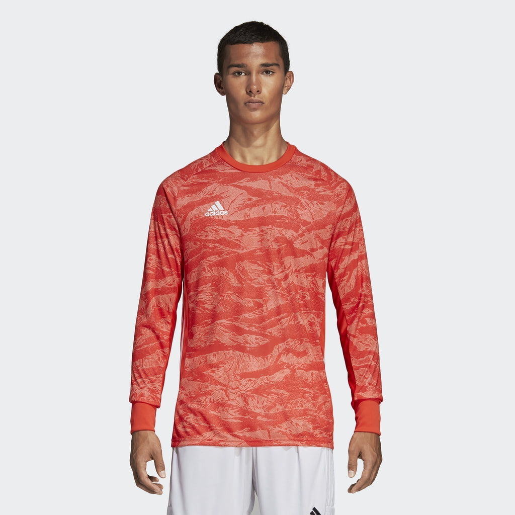 Men's AdiPro 19 Goalkeeper Longsleeve Jersey - Solar Red - DP3136-ADIDAS by Adidas | Available at Niky's Sports