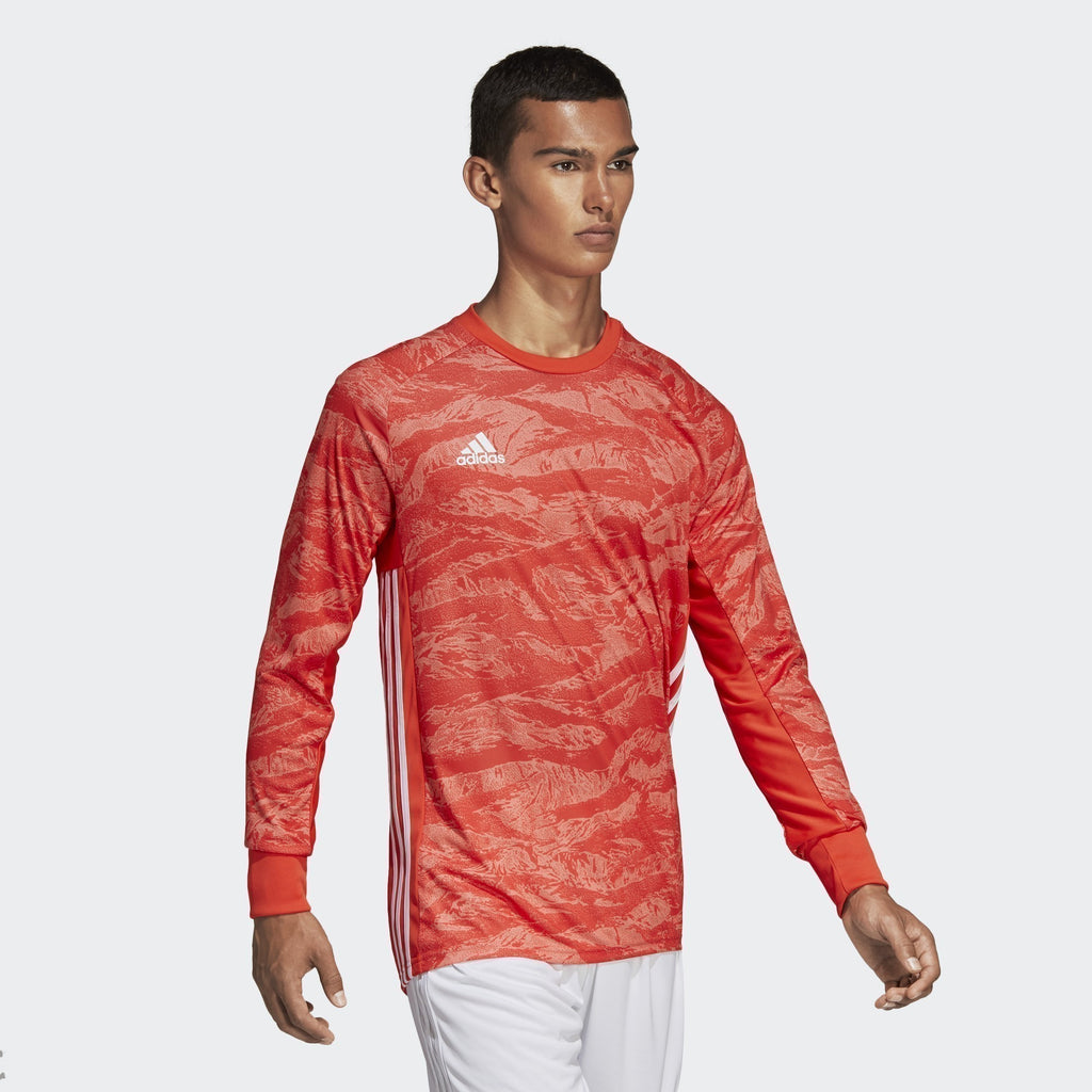 Men's AdiPro 19 Goalkeeper Longsleeve Jersey - Solar Red - DP3136-ADIDAS by Adidas | Available at Niky's Sports