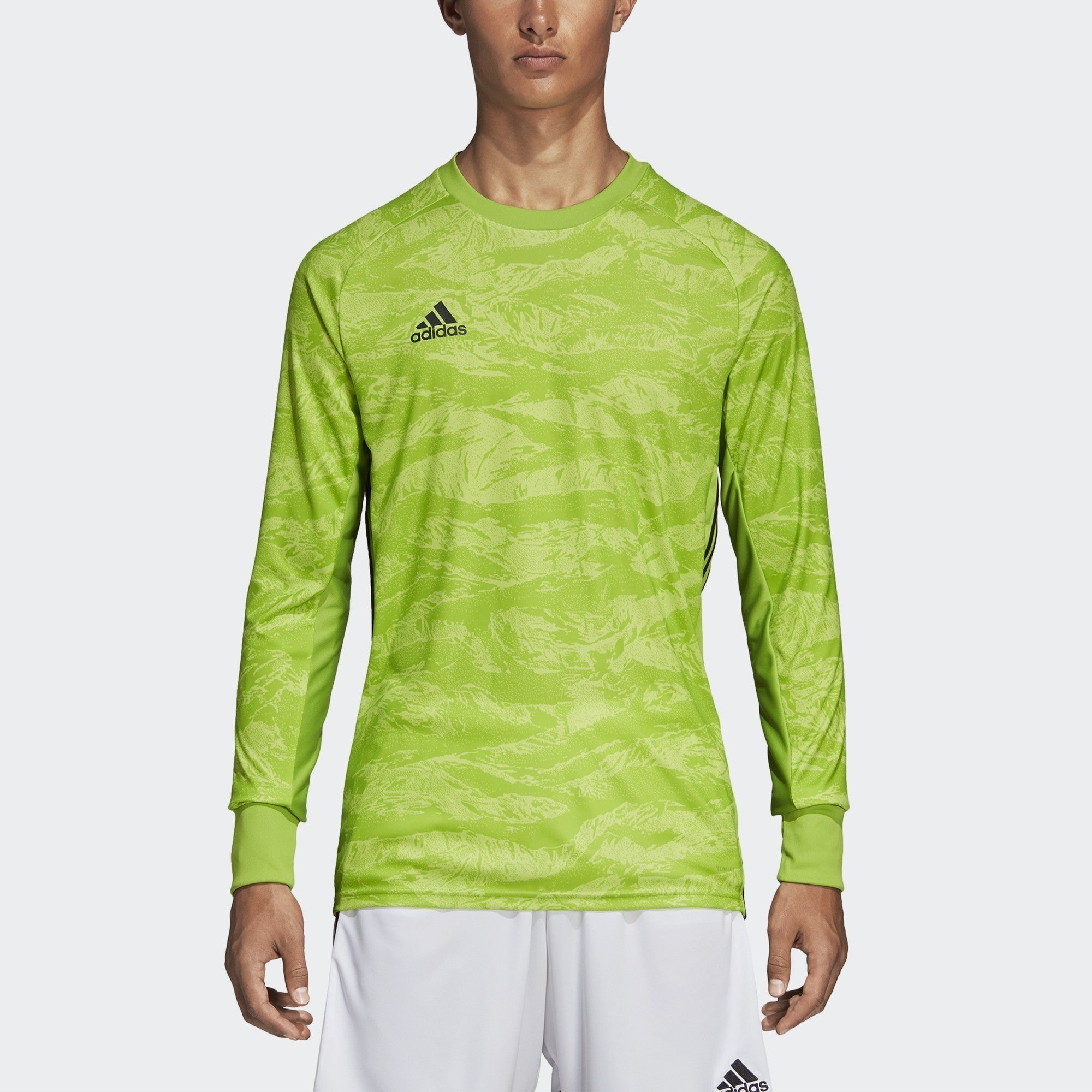 Men's AdiPro 18 Goalkeeper L/S Jersey - Semi Solar Green - DP3137-ADIDAS by Adidas | Available at Niky's Sports