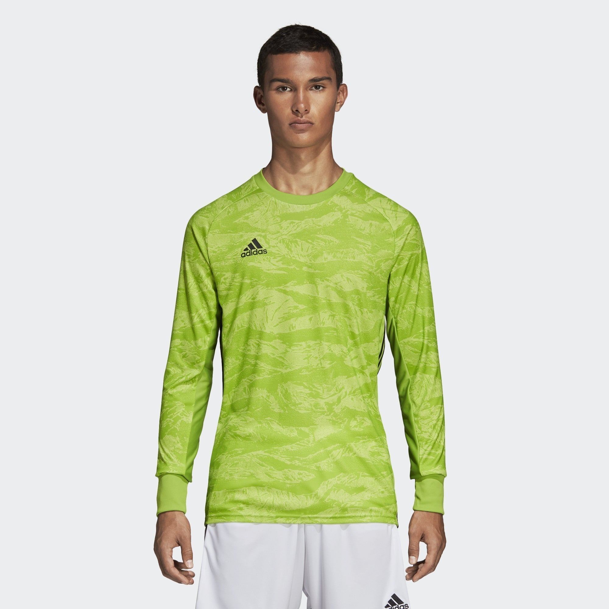 Men's AdiPro 18 Goalkeeper L/S Jersey - Semi Solar Green - DP3137-ADIDAS by Adidas | Available at Niky's Sports