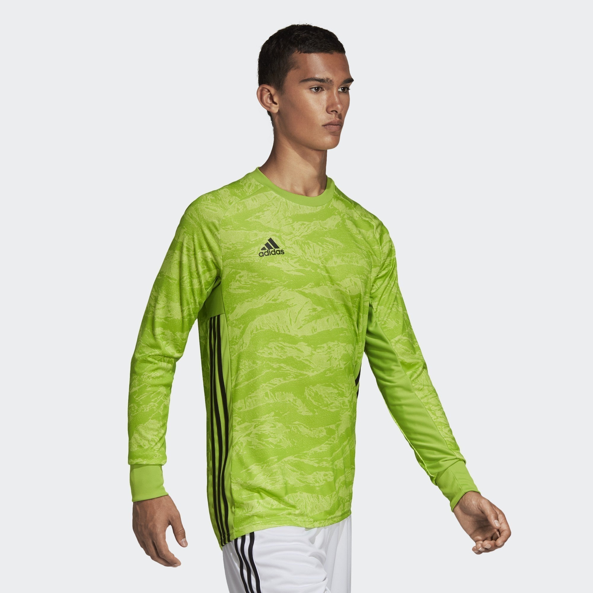 Men's AdiPro 18 Goalkeeper L/S Jersey - Semi Solar Green - DP3137-ADIDAS by Adidas | Available at Niky's Sports