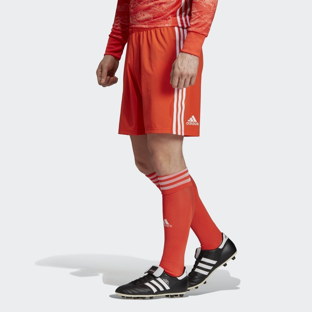 Men's Condivo 18 Shorts - Semi Solar Red/White - DP5370-ADIDAS by Adidas | Available at Niky's Sports