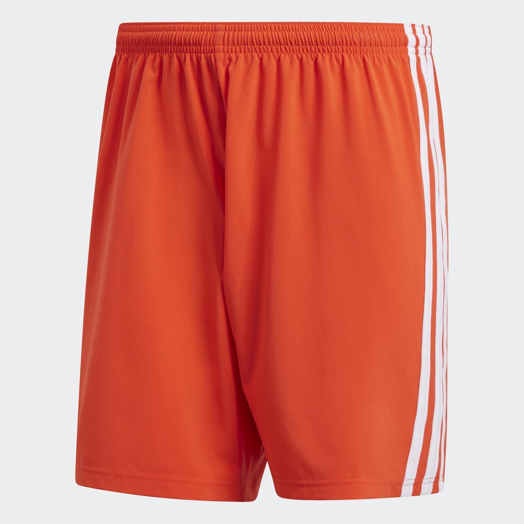 Men's Condivo 18 Shorts - Semi Solar Red/White - DP5370-ADIDAS by Adidas | Available at Niky's Sports