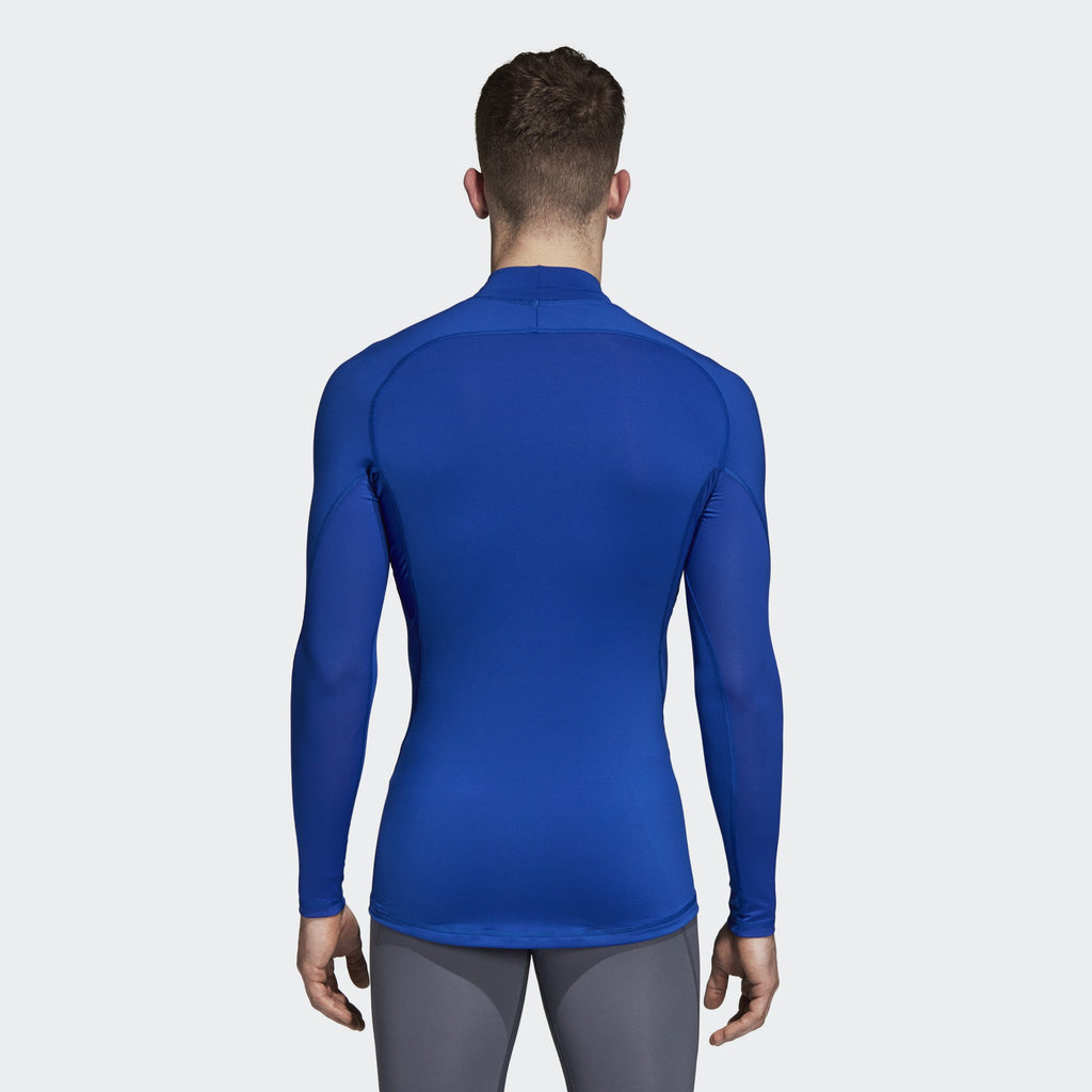Men's AlphaSkin Sport Climawarm L/S Shirt - Blue - DP5533-ADIDAS by Adidas | Available at Niky's Sports