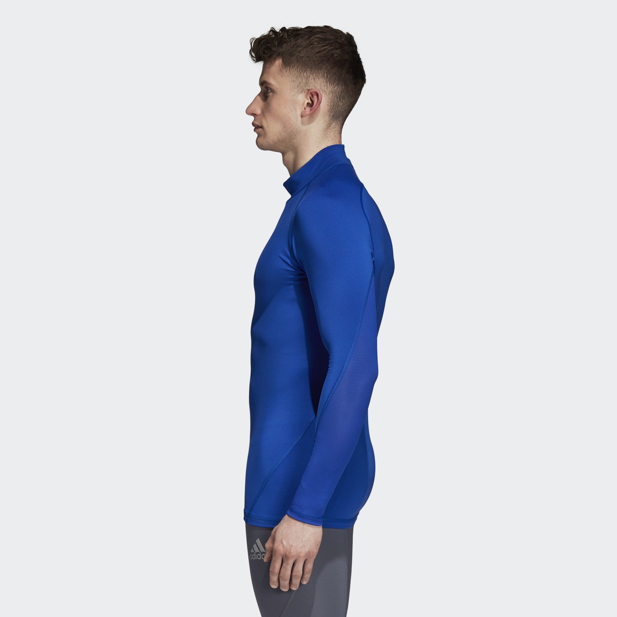 Men's AlphaSkin Sport Climawarm L/S Shirt - Blue - DP5533-ADIDAS by Adidas | Available at Niky's Sports