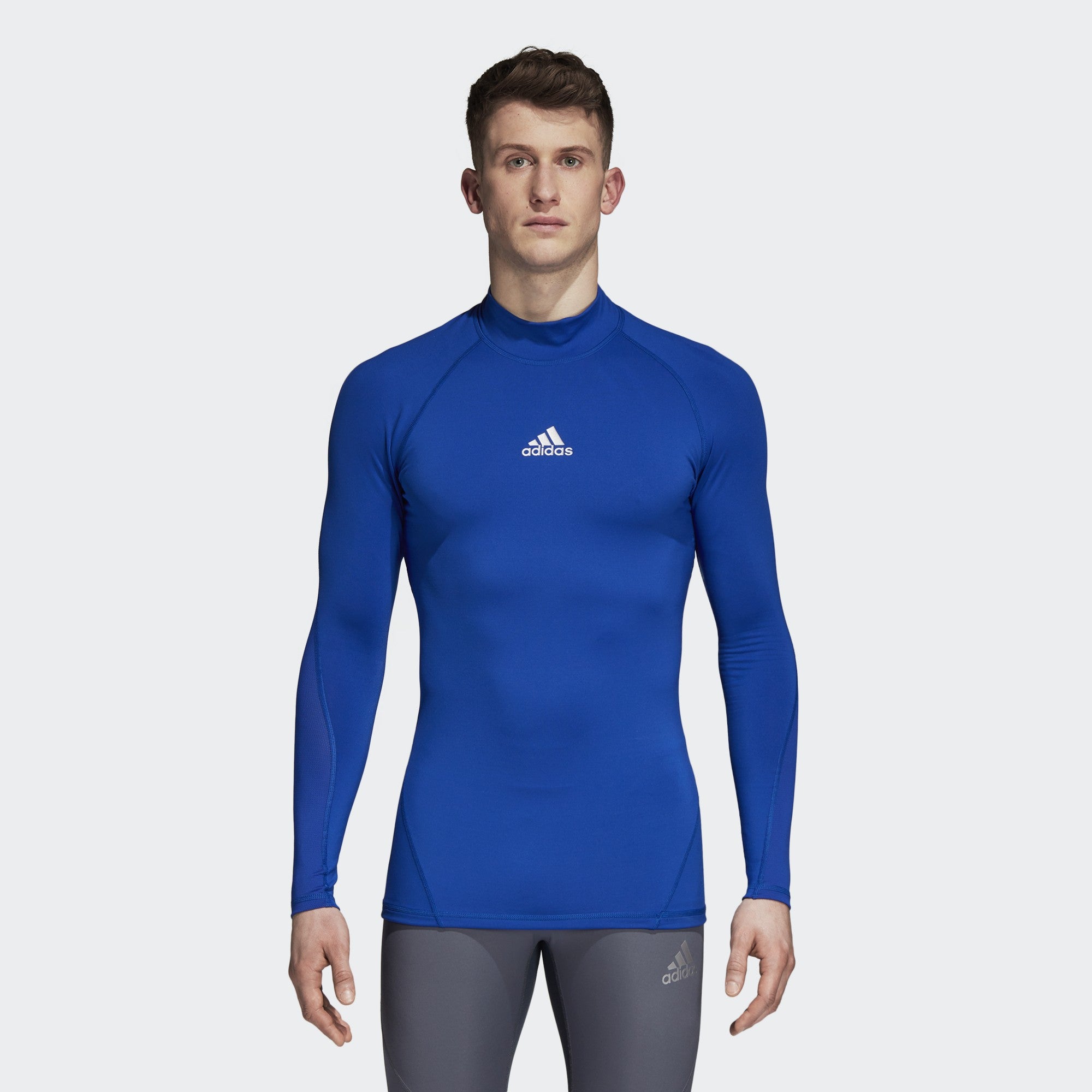 Men's AlphaSkin Sport Climawarm L/S Shirt - Blue - DP5533-ADIDAS by Adidas | Available at Niky's Sports