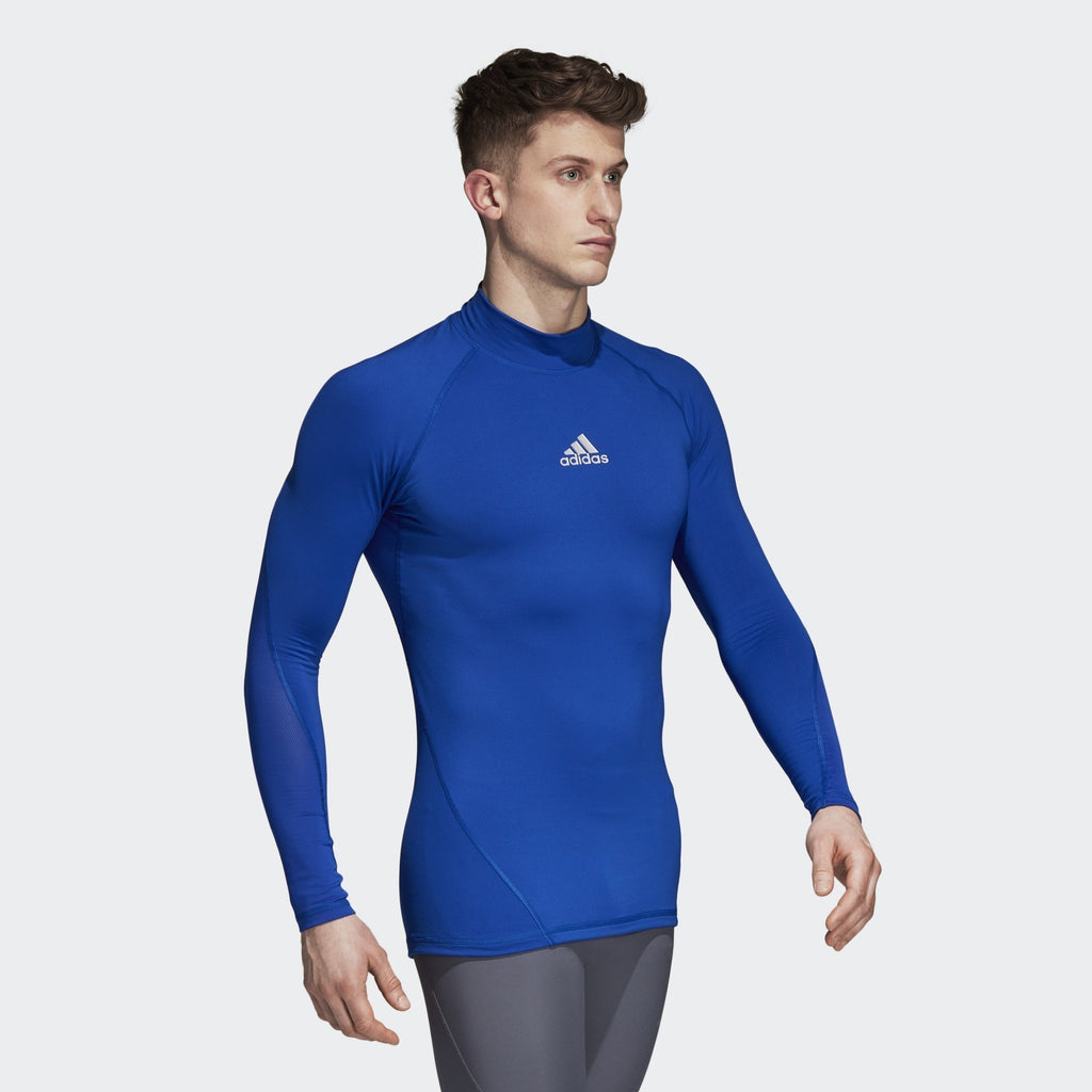 Men's AlphaSkin Sport Climawarm L/S Shirt - Blue - DP5533-ADIDAS by Adidas | Available at Niky's Sports
