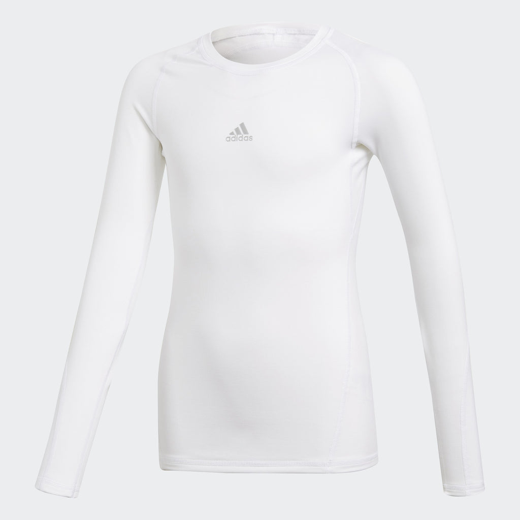 Kid's Trainina AlphaSkin SPRT LS T-Shirt - White
