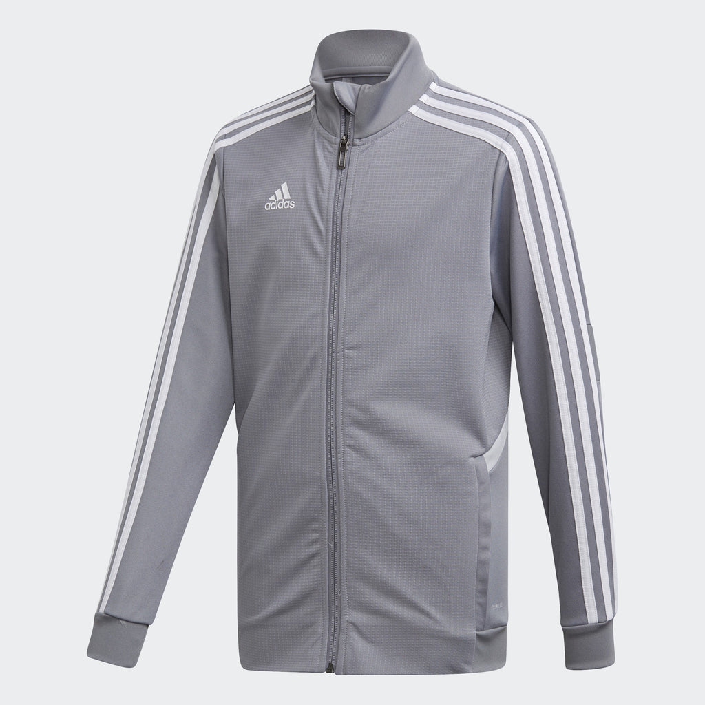 Kid's Tiro 19 Training Jacket - Grey/Clear Onix/White - DW4795-ADIDAS by Adidas | Available at Niky's Sports