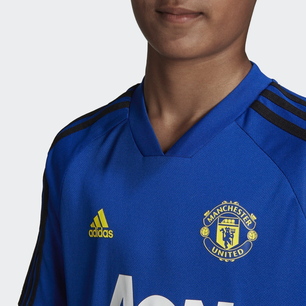 Kid's Manchester United Training Jersey - Collegiate Royal/Black - DX9027-ADIDAS by Adidas | Available at Niky's Sports