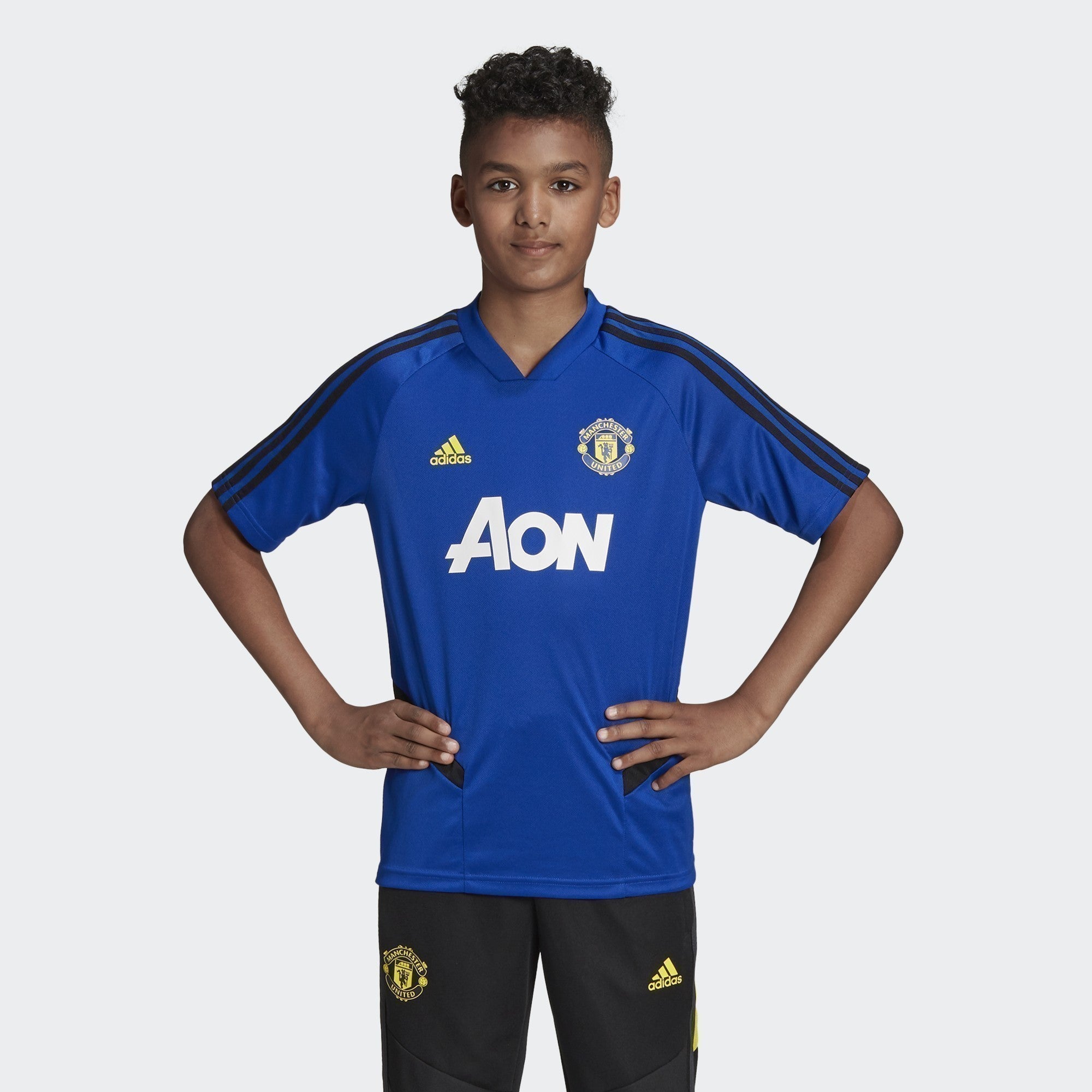 Kid's Manchester United Training Jersey - Collegiate Royal/Black - DX9027-ADIDAS by Adidas | Available at Niky's Sports