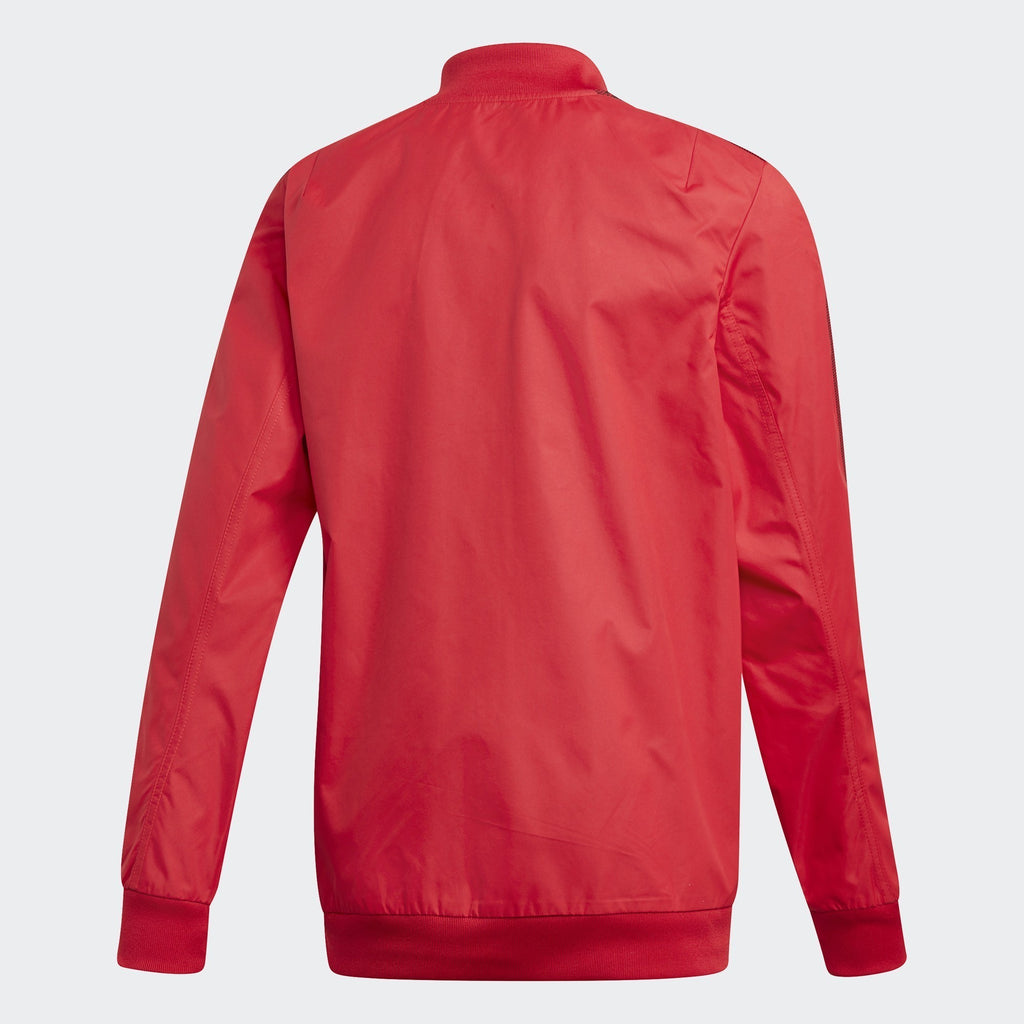 Kid's Manchester United Anthem Jacket - Real Red/Black - DX9073-ADIDAS by Adidas | Available at Niky's Sports