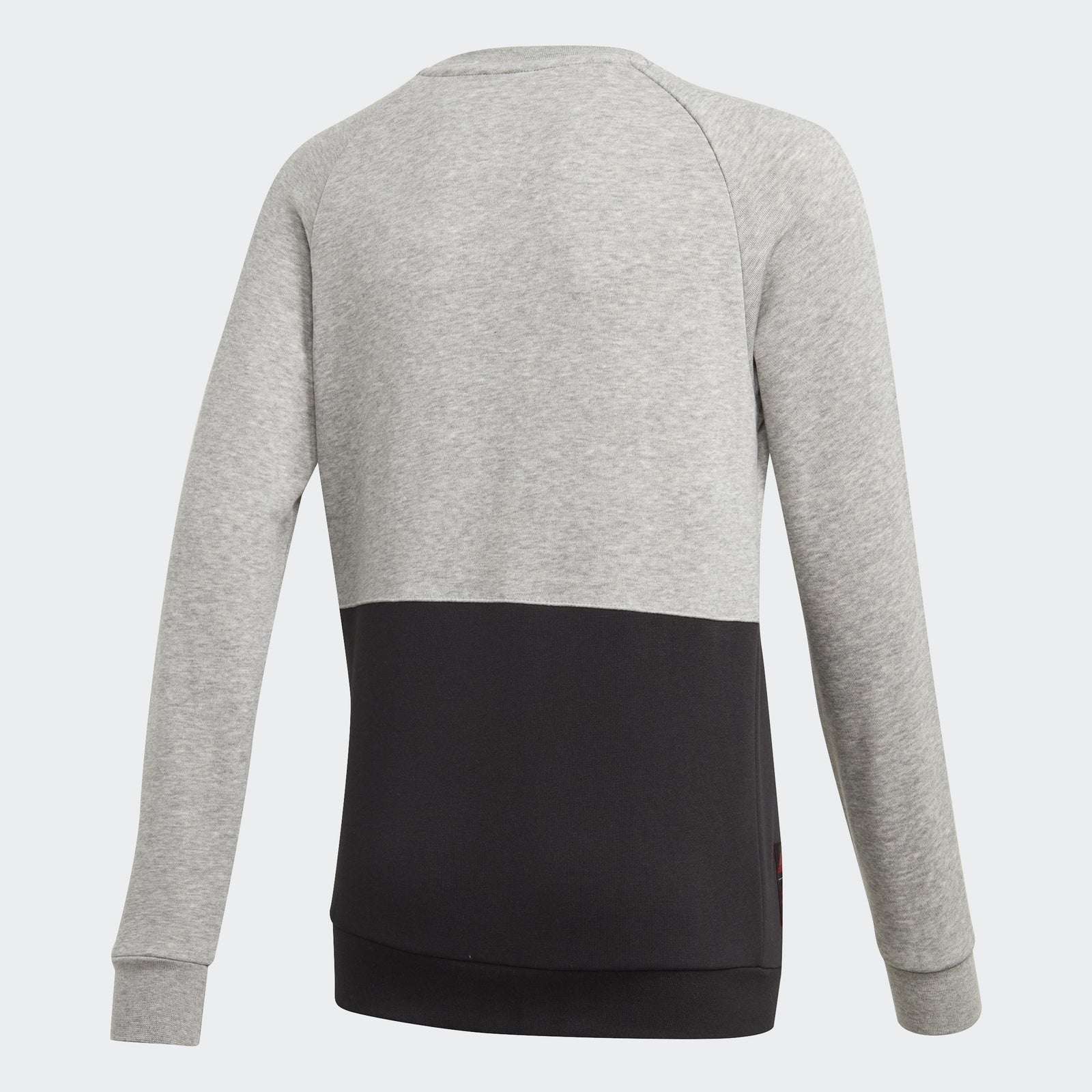 Kid's Manchester United Crew Sweatshirt - Heathered Gray/Black - DX9075-ADIDAS by Adidas | Available at Niky's Sports