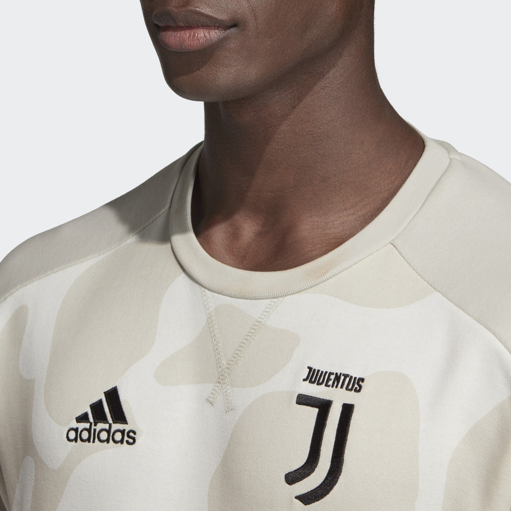 Men's Juventus Crew Sweatshirt - White/Camo Print