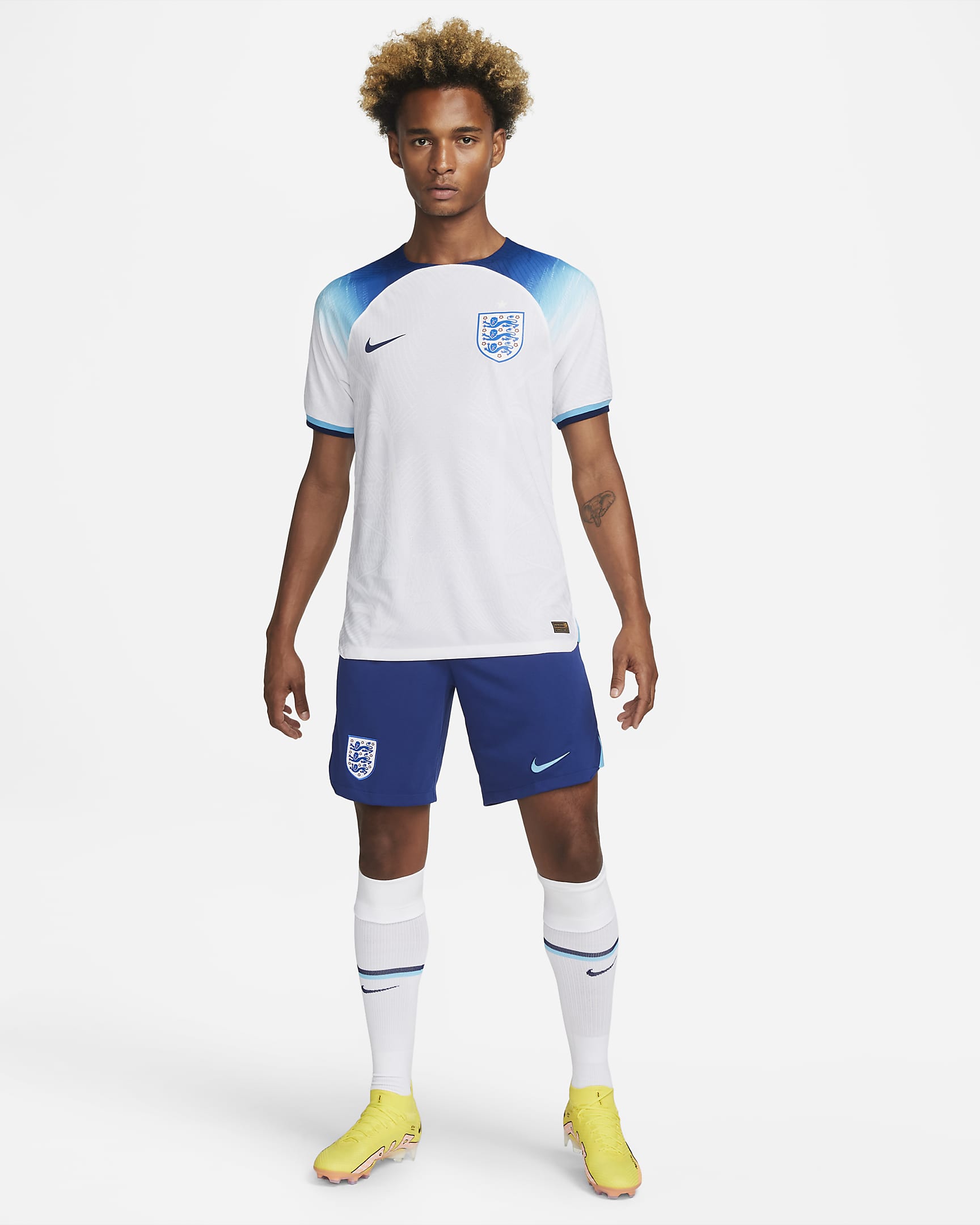England 2022/23 Match Home Men's Nike Dri-FIT ADV Soccer Jersey - DN0623-100-NIKE by Nike | Available at Niky's Sports