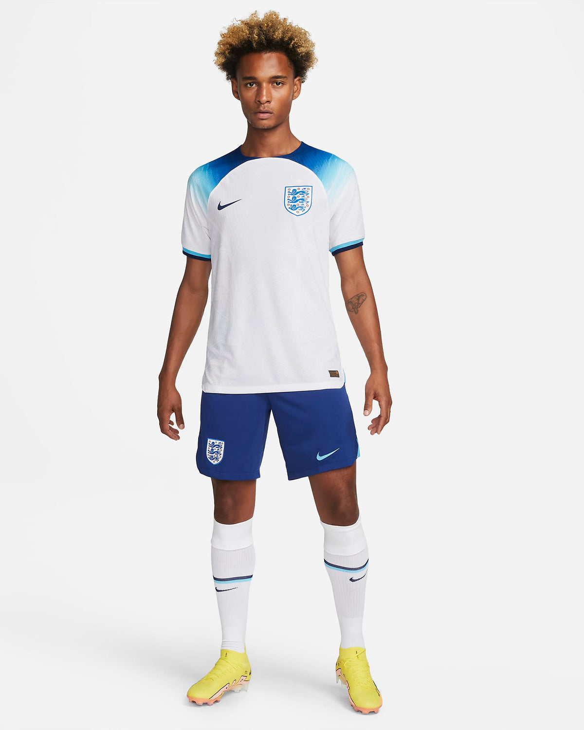 England 2022/23 Match Home Men's Nike Dri-FIT ADV Soccer Jersey - DN0623-100-NIKE by Nike | Available at Niky's Sports