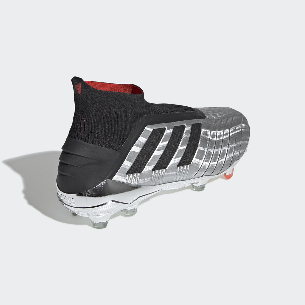 Predator 19+ Firm Ground Soccer Cleats - Silver Metallic/Core Black - F35611-ADIDAS by Adidas | Available at Niky's Sports