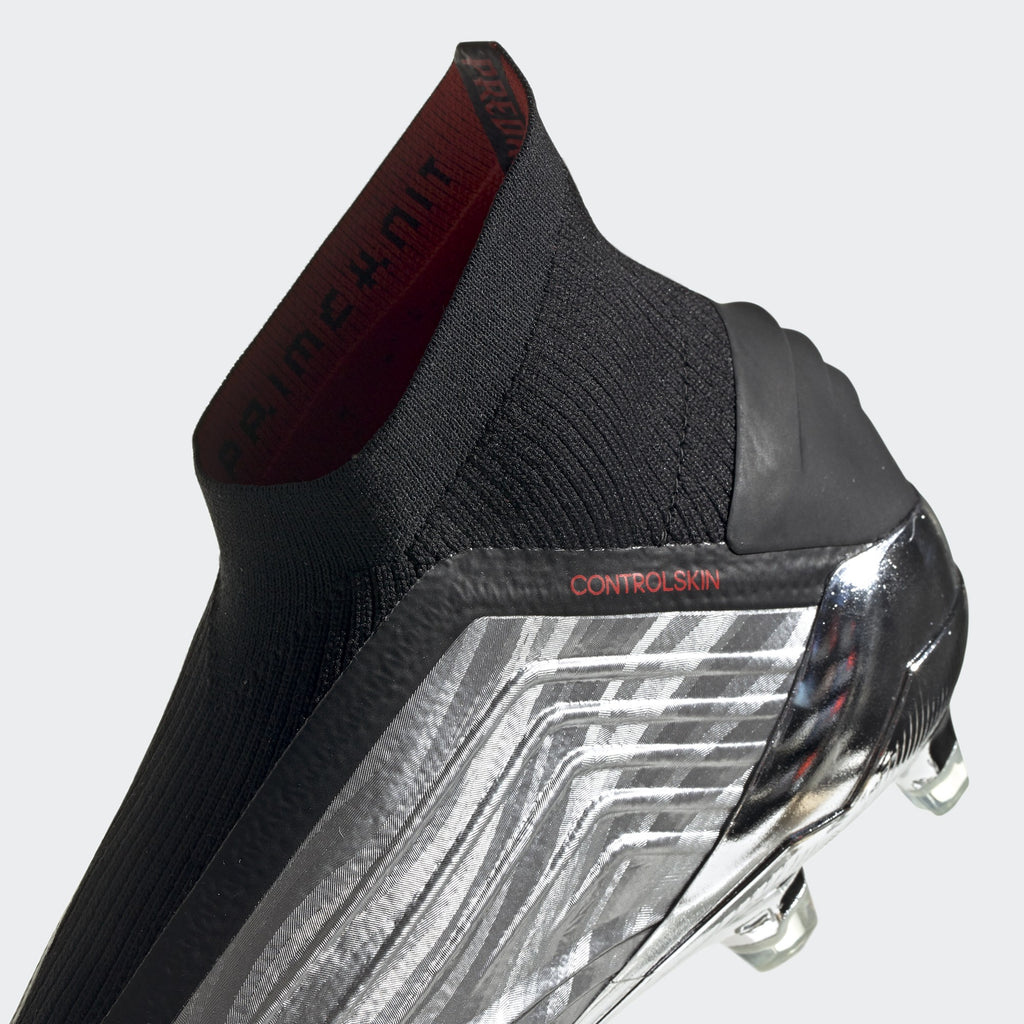 Predator 19+ Firm Ground Soccer Cleats - Silver Metallic/Core Black - F35611-ADIDAS by Adidas | Available at Niky's Sports